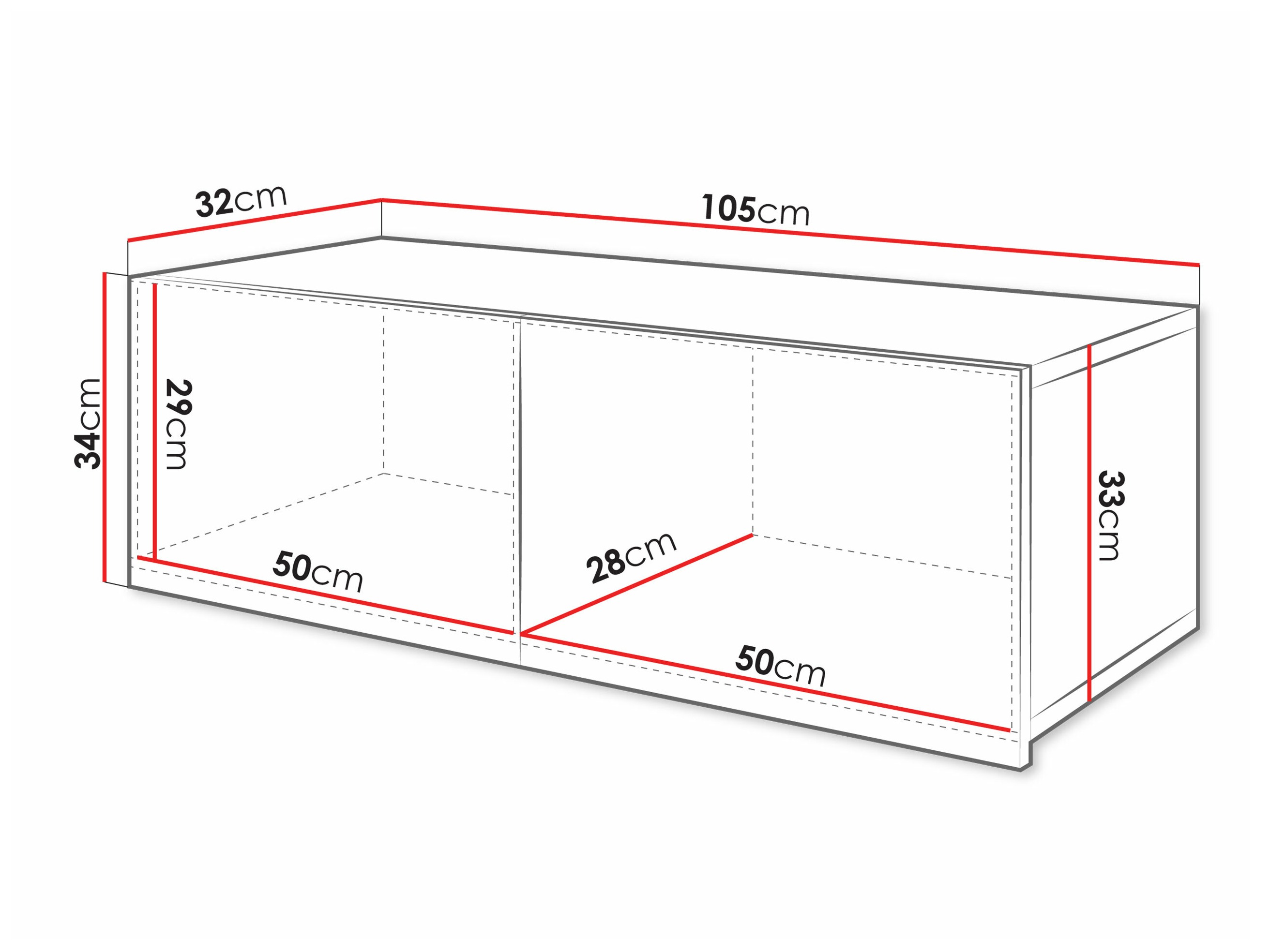 Wall cabinet Remus (Black + Glossy black)