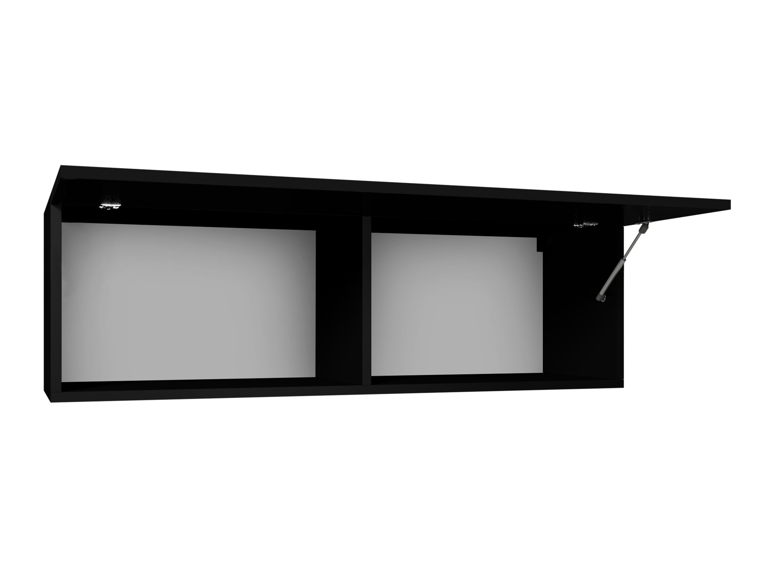 Wall cabinet Remus (White + Glossy white)