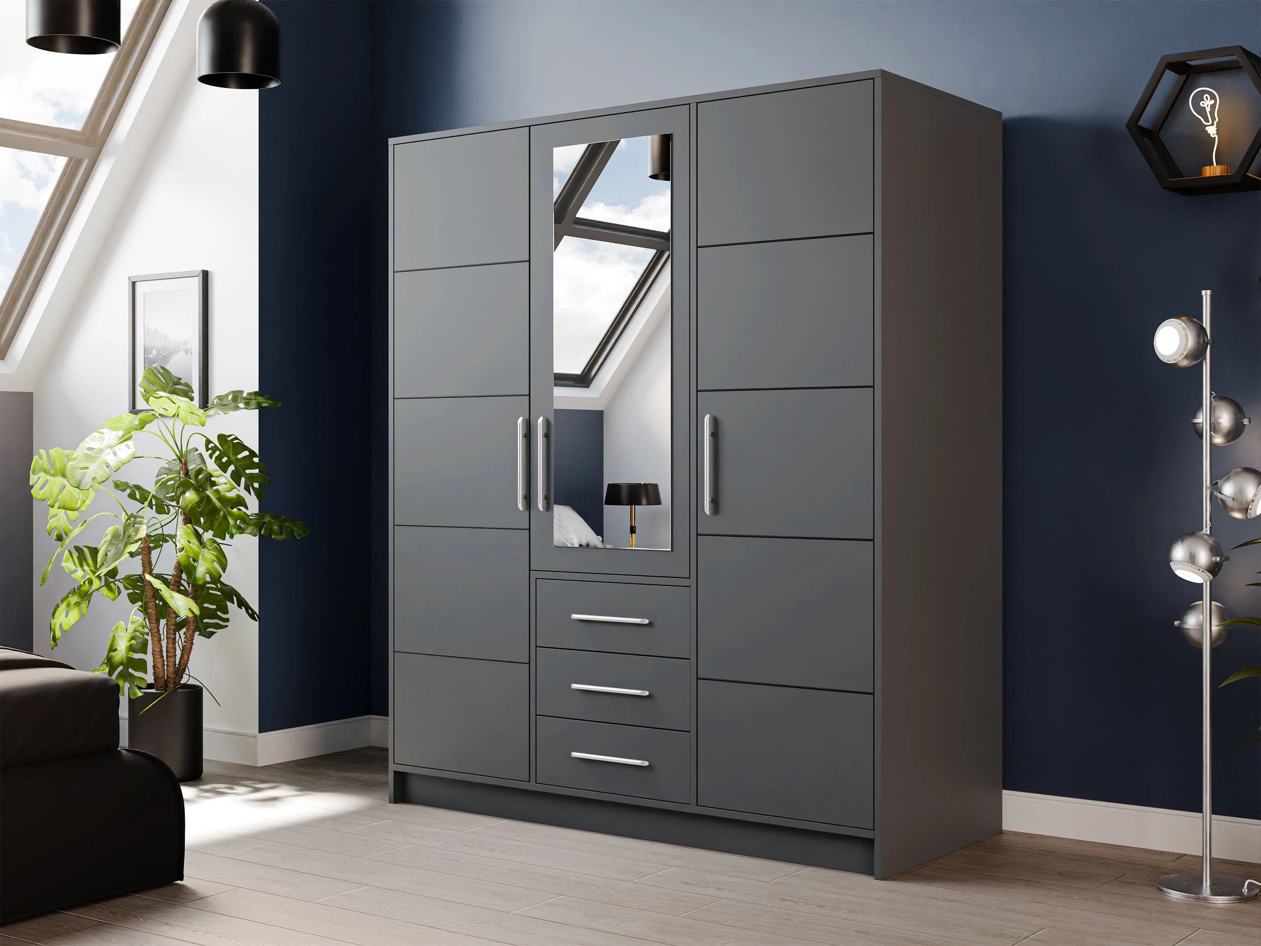 Wardrobe Dortivu II (Graphite)