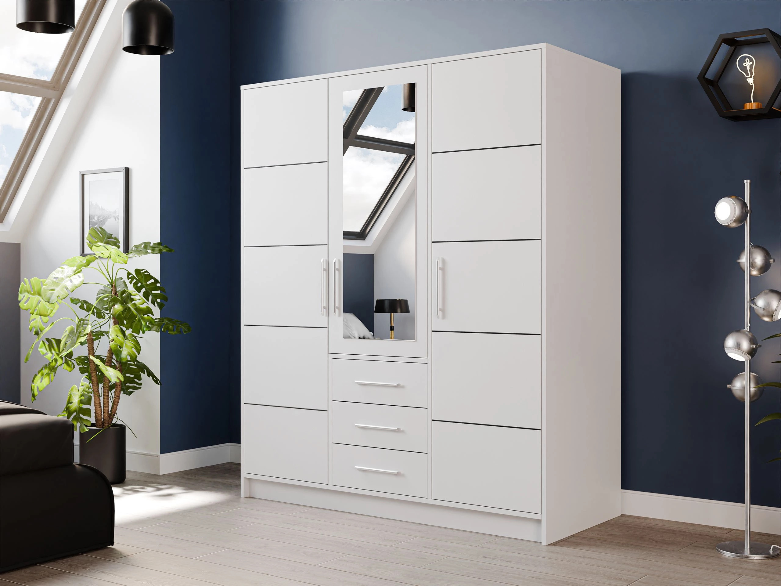 Wardrobe Dortivu II (White)