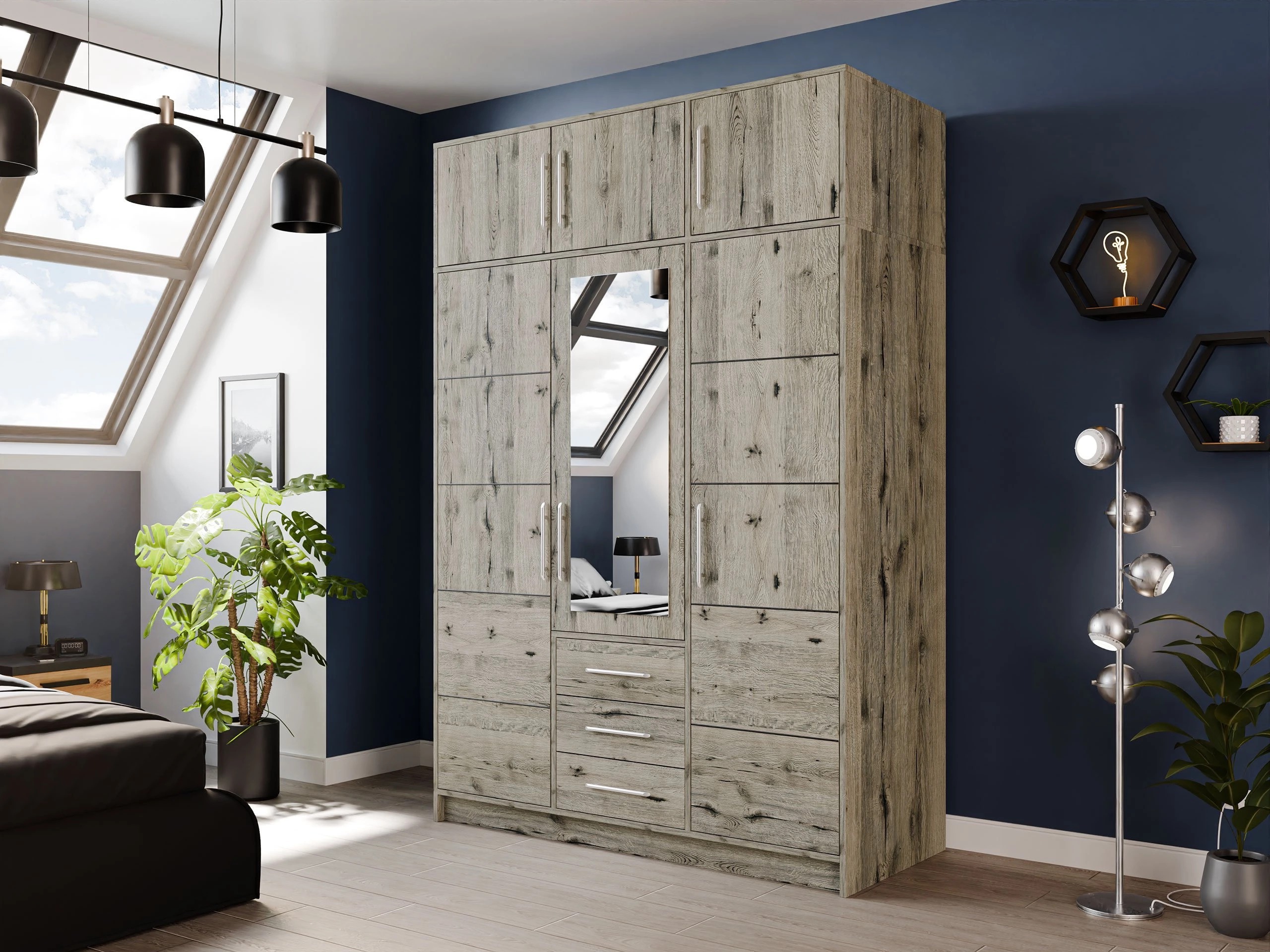 Wardrobe Dortivu IV (Wellington oak)