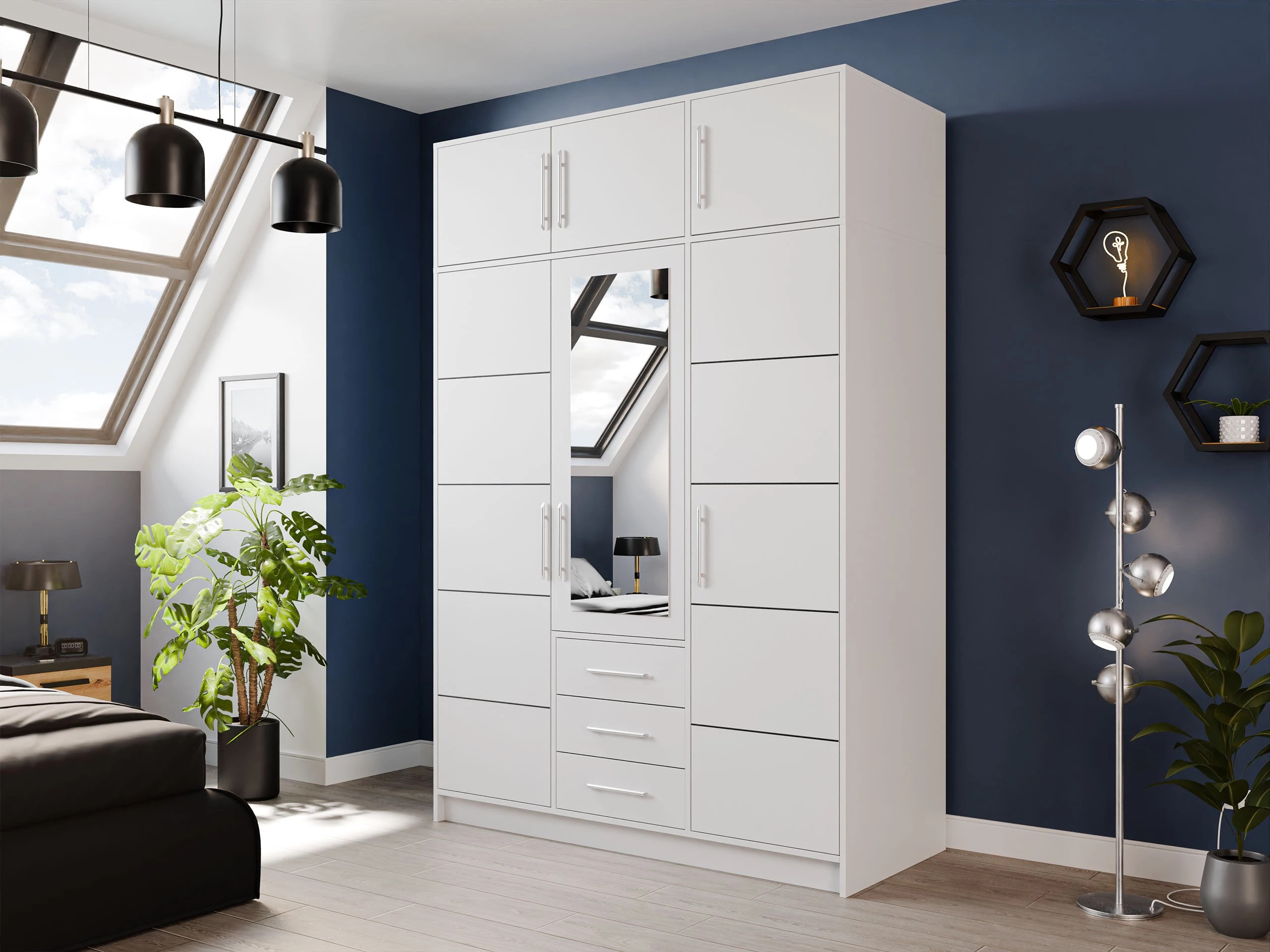 Wardrobe Dortivu IV (White)