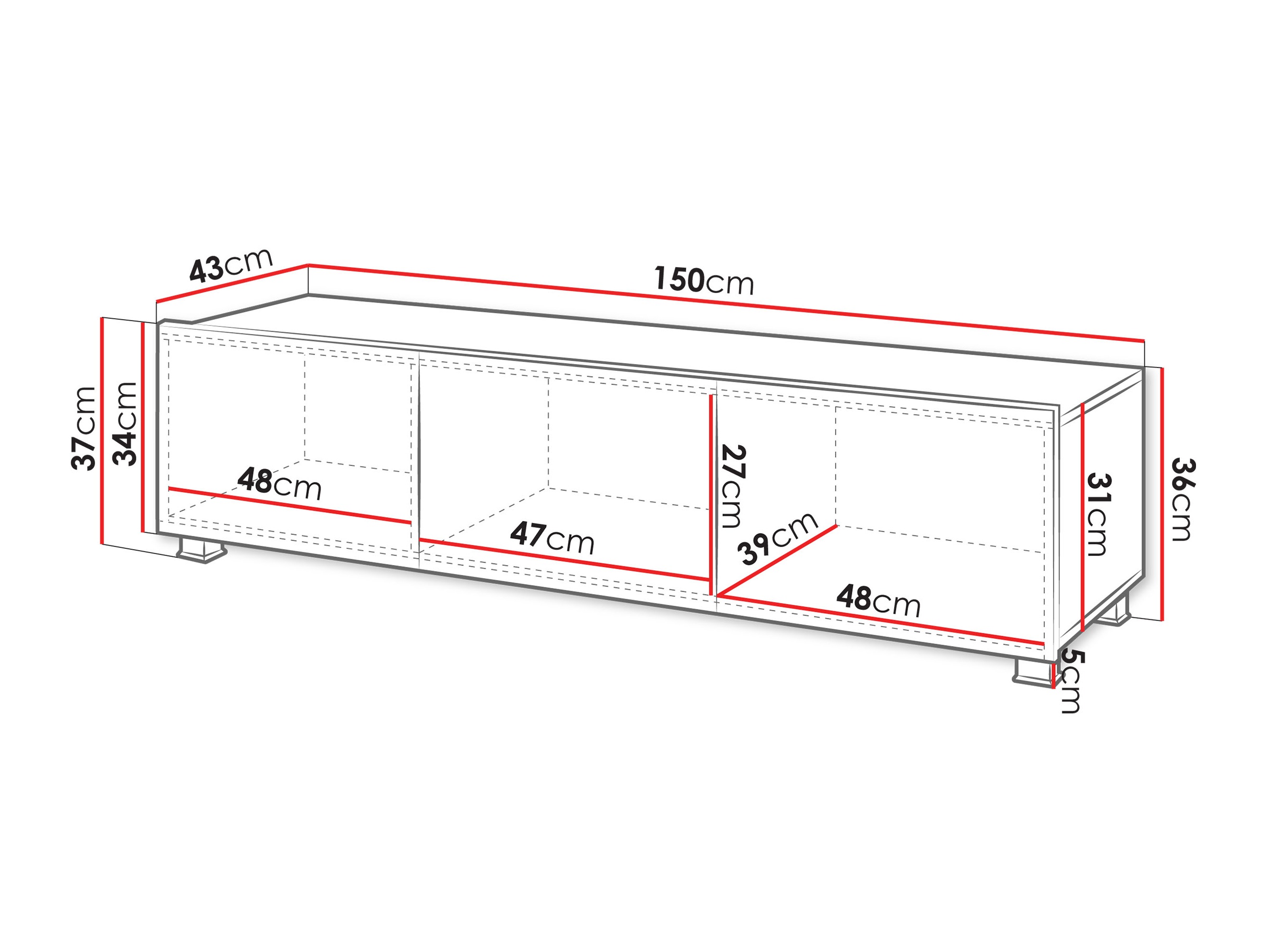 TV stand Remus (Walnut)