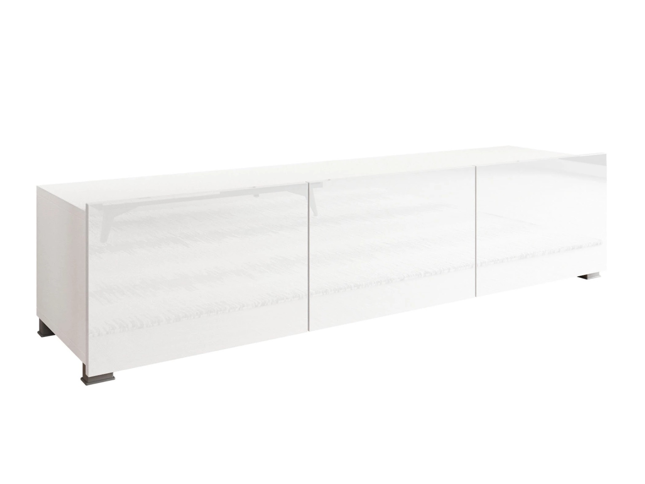 TV stand Tivdalu 103 (White + Glossy white)