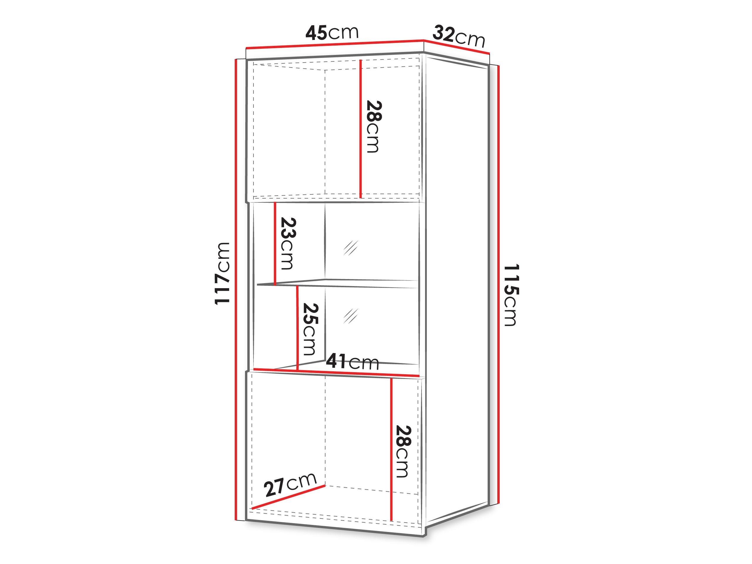 Wall cabinet Remus I (Cashmere)