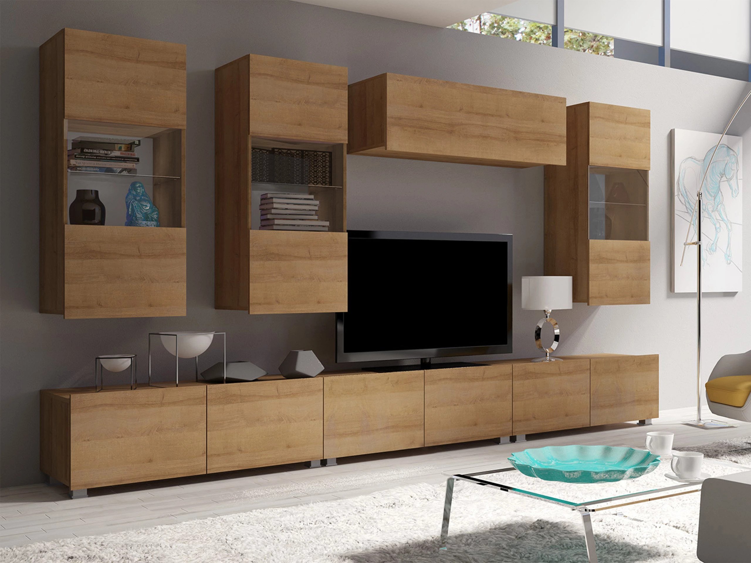 Wall cabinet Remus I (Golden oak)