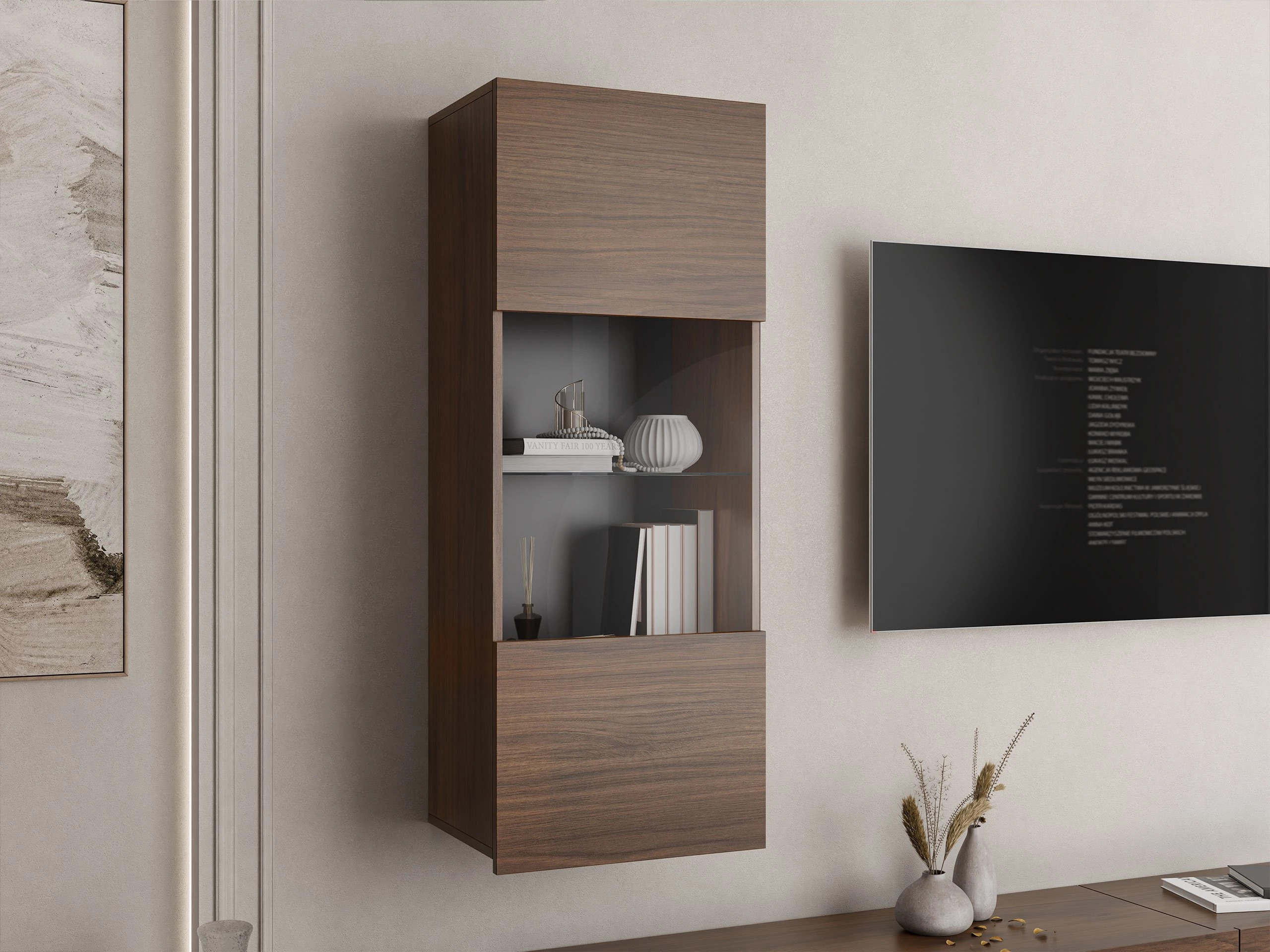 Wall cabinet Remus I (Walnut)