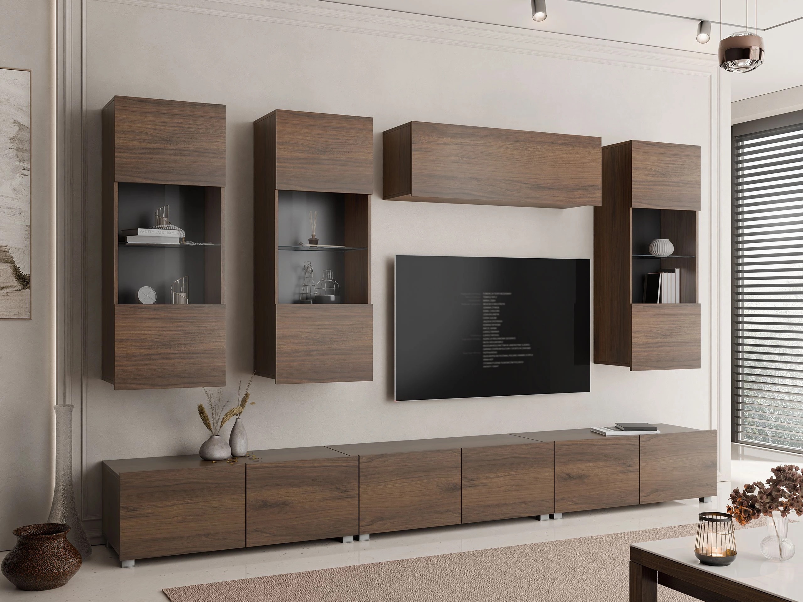 Wall cabinet Remus I (Walnut)
