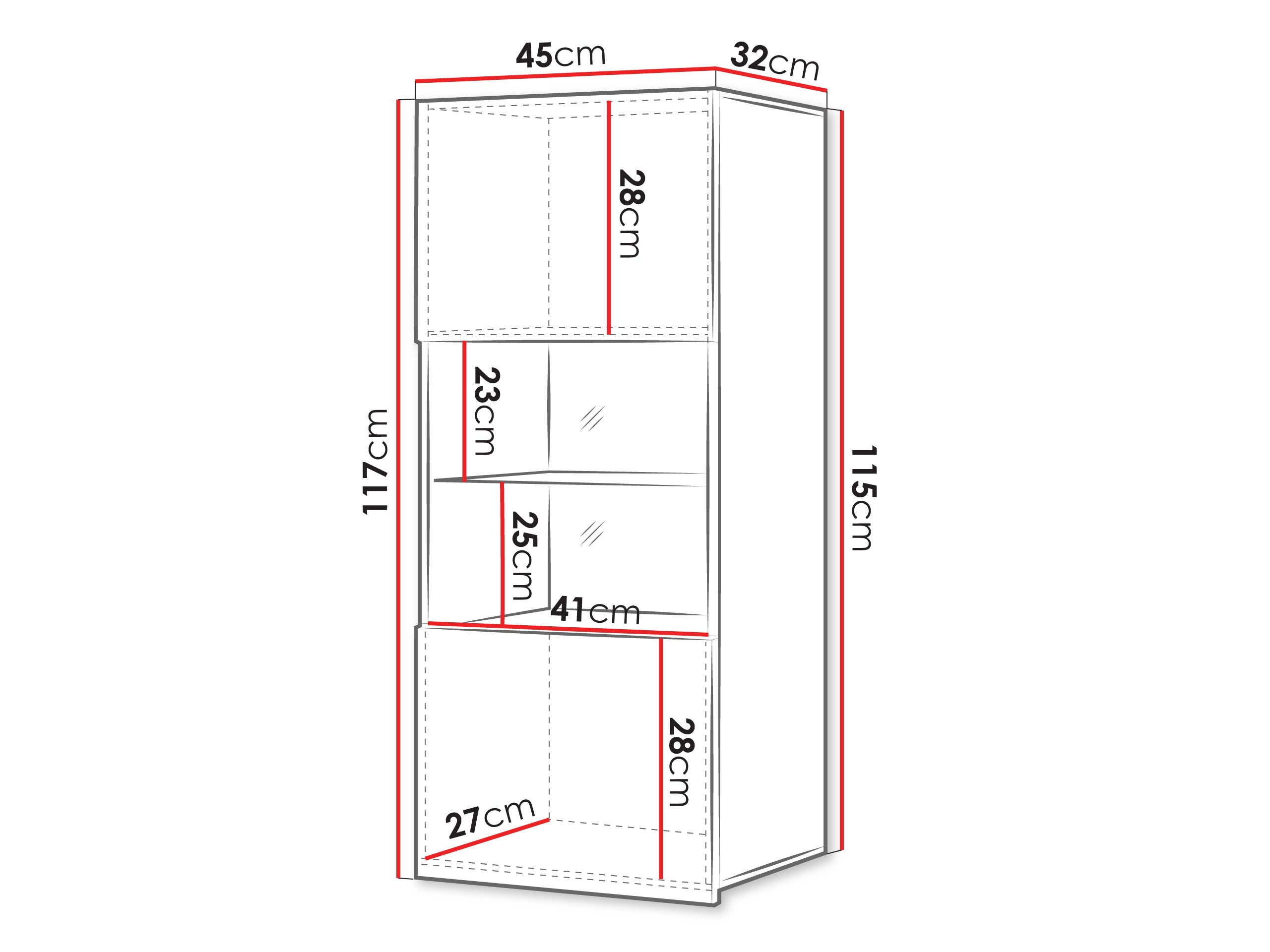 Wall cabinet Remus I (Walnut)