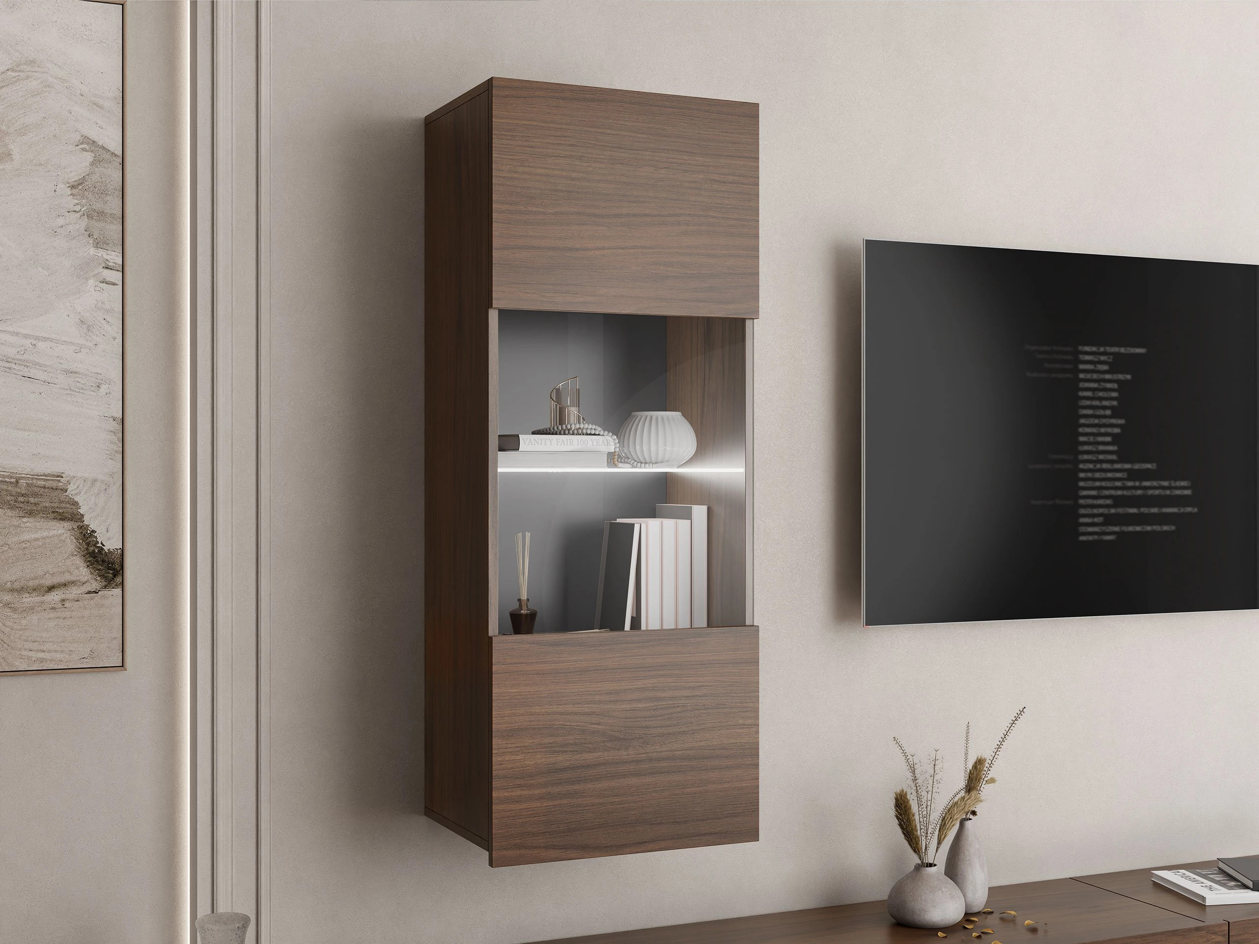 Wall cabinet Remus I (Walnut)