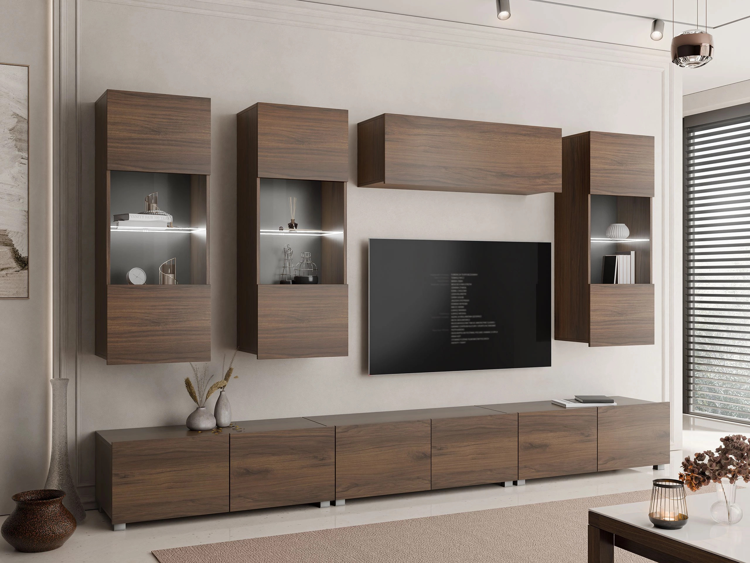 Wall cabinet Remus I (Walnut)