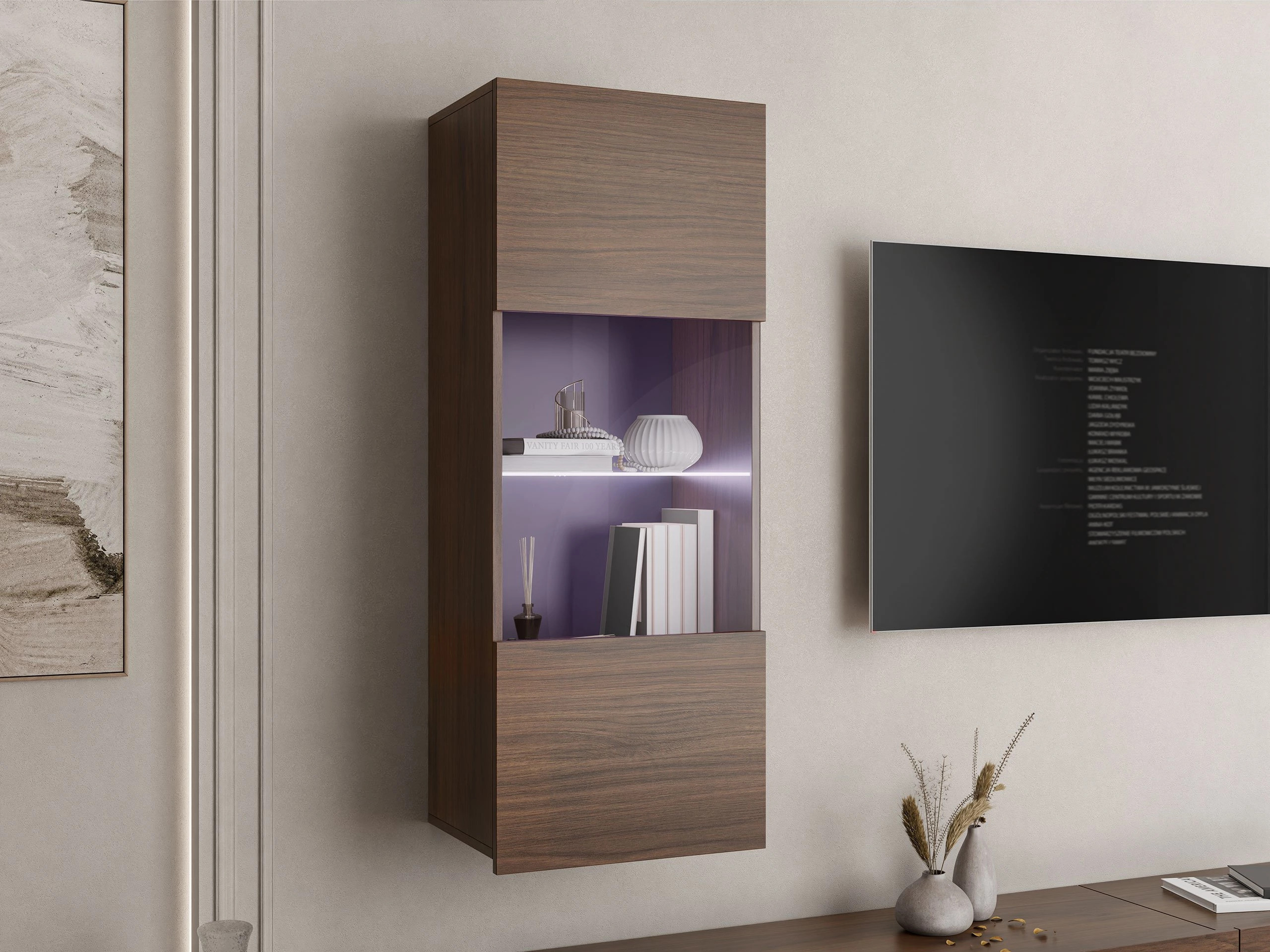 Wall cabinet Remus I (Walnut)