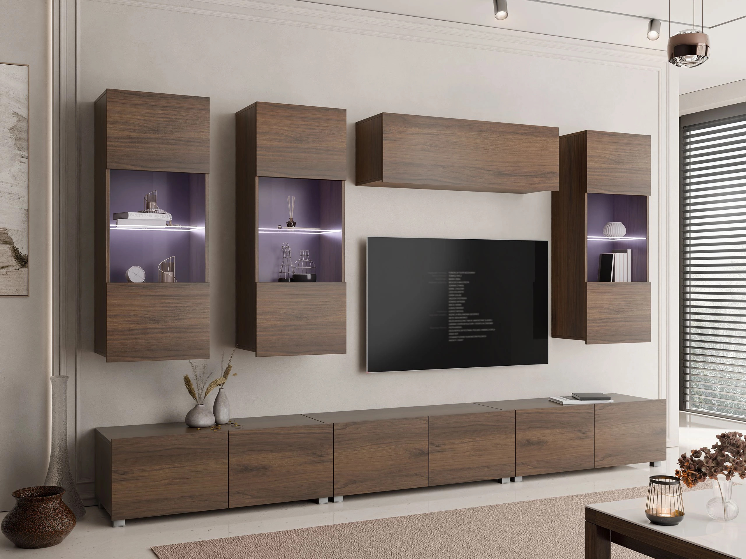 Wall cabinet Remus I (Walnut)