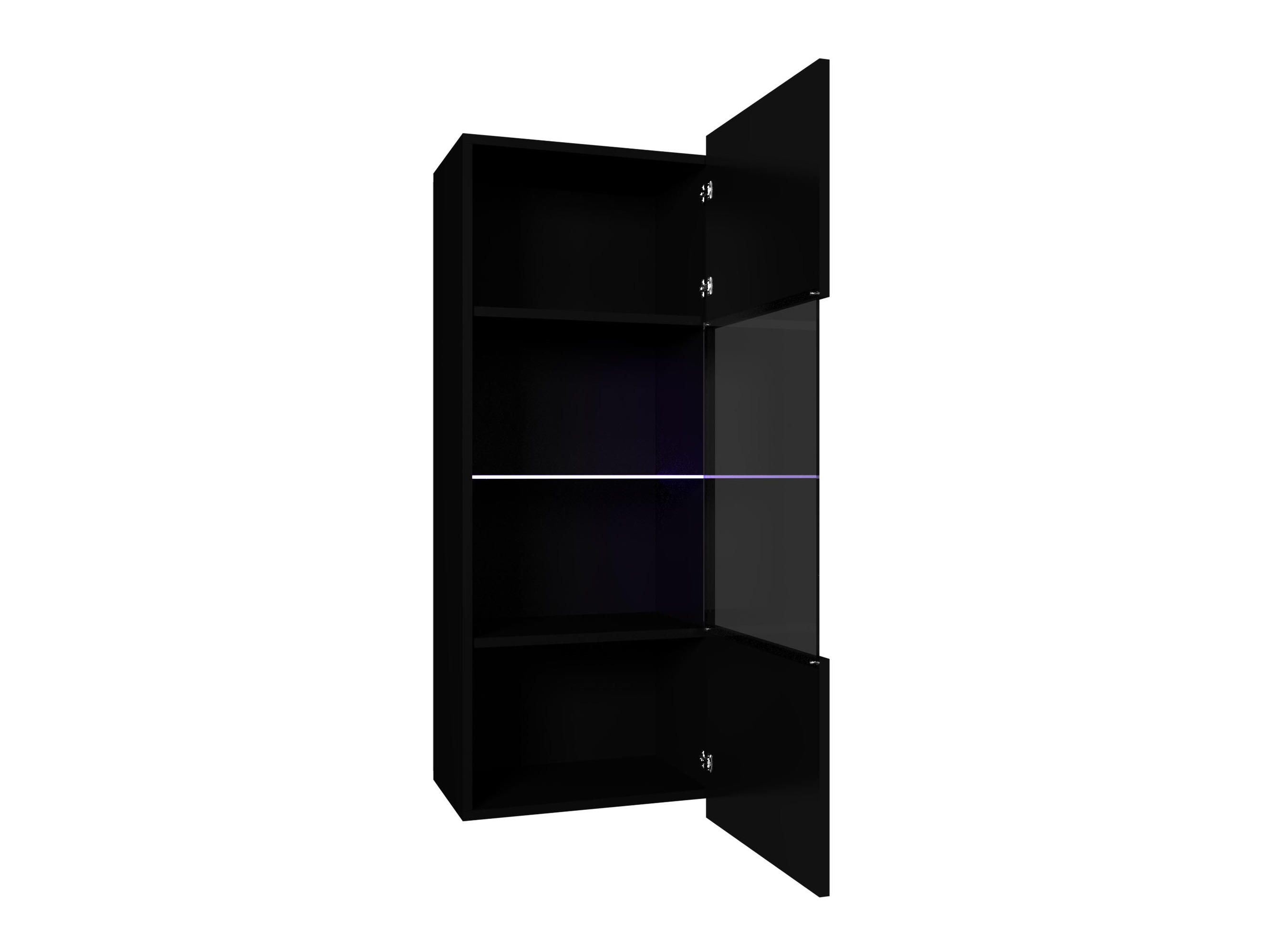 Wall cabinet Remus I (White + Glossy white)