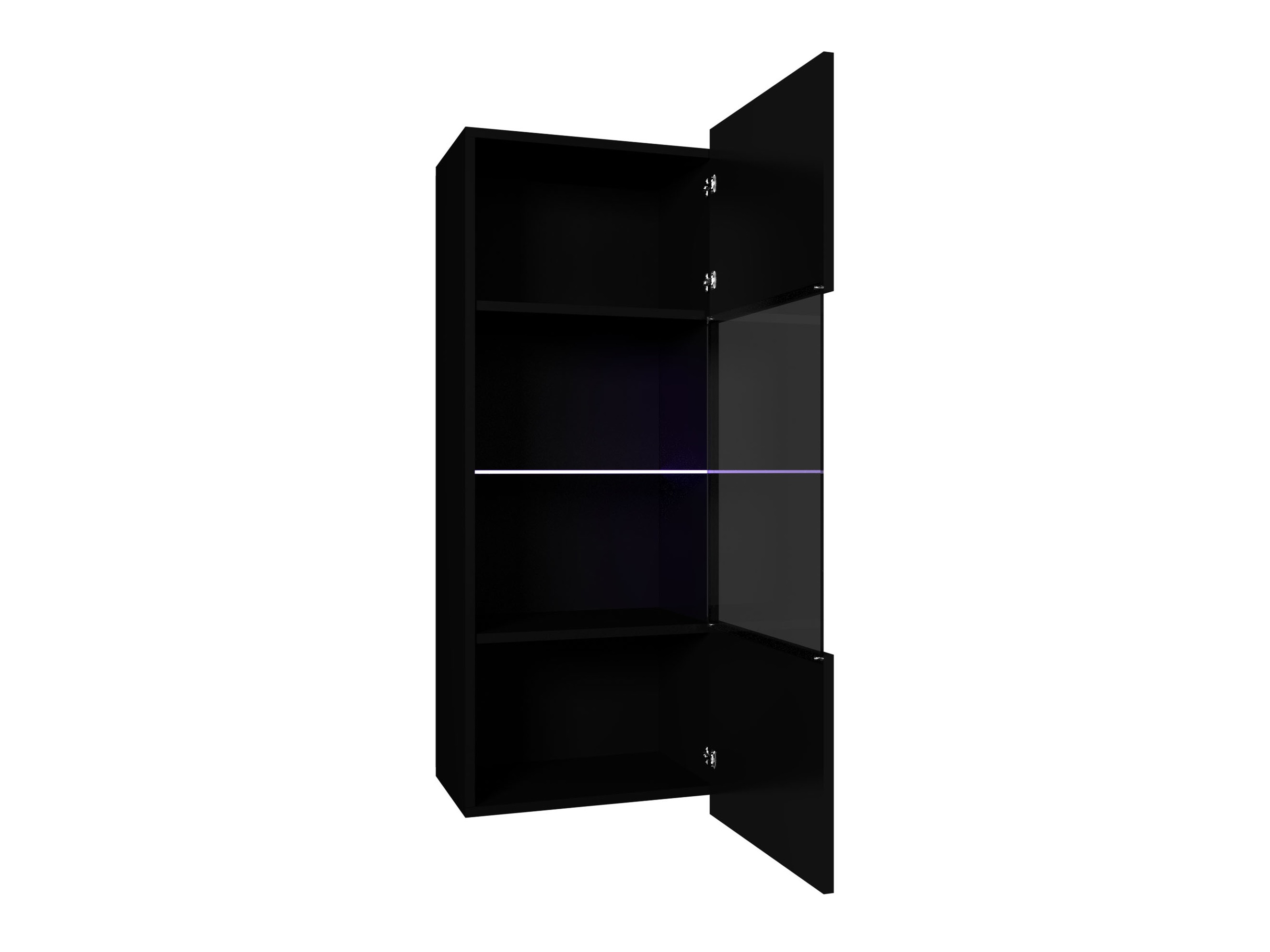 Wall cabinet Remus I (White + Glossy white)