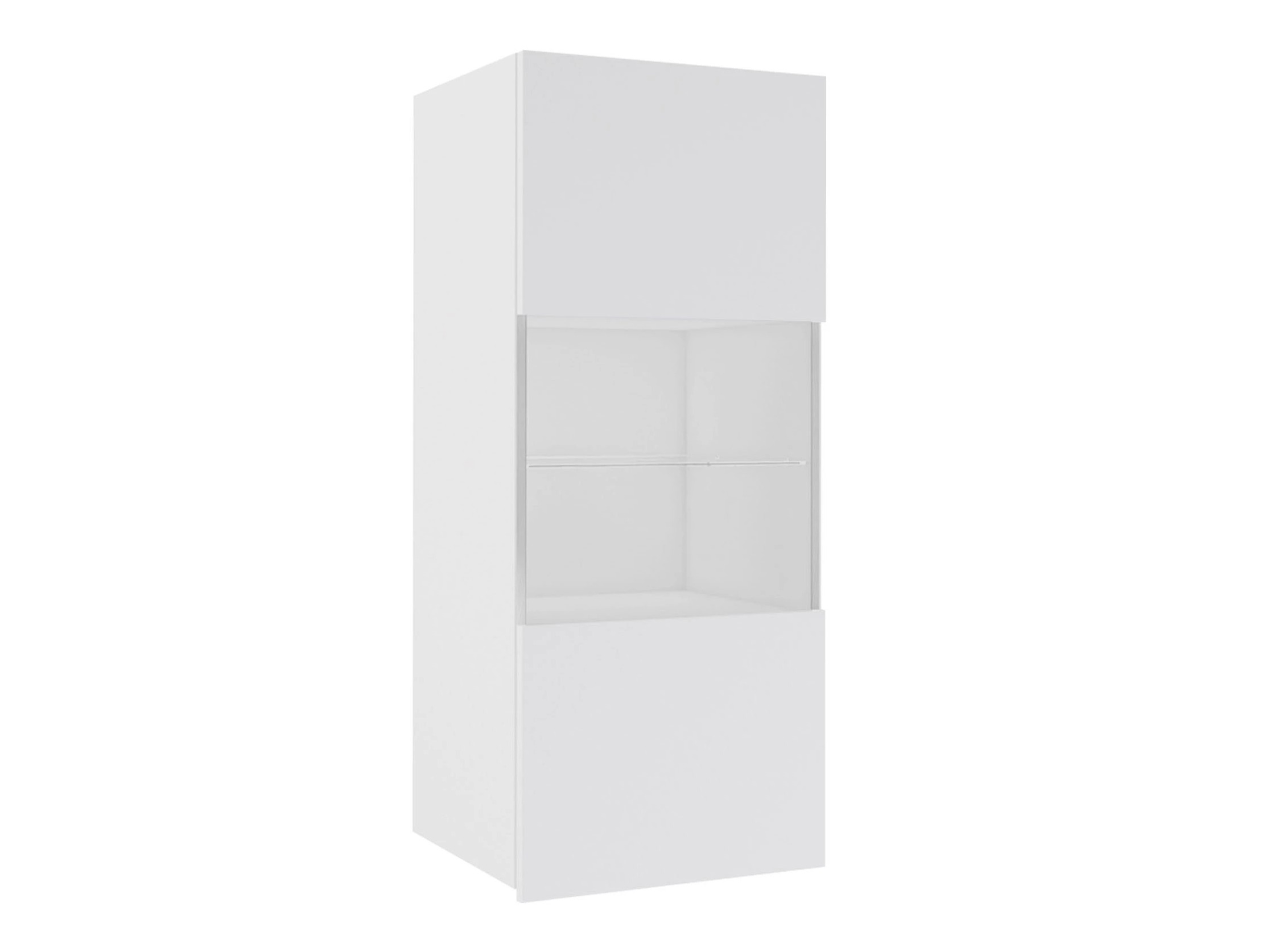 Wall cabinet Tivdalu 102 (White + Glossy white)