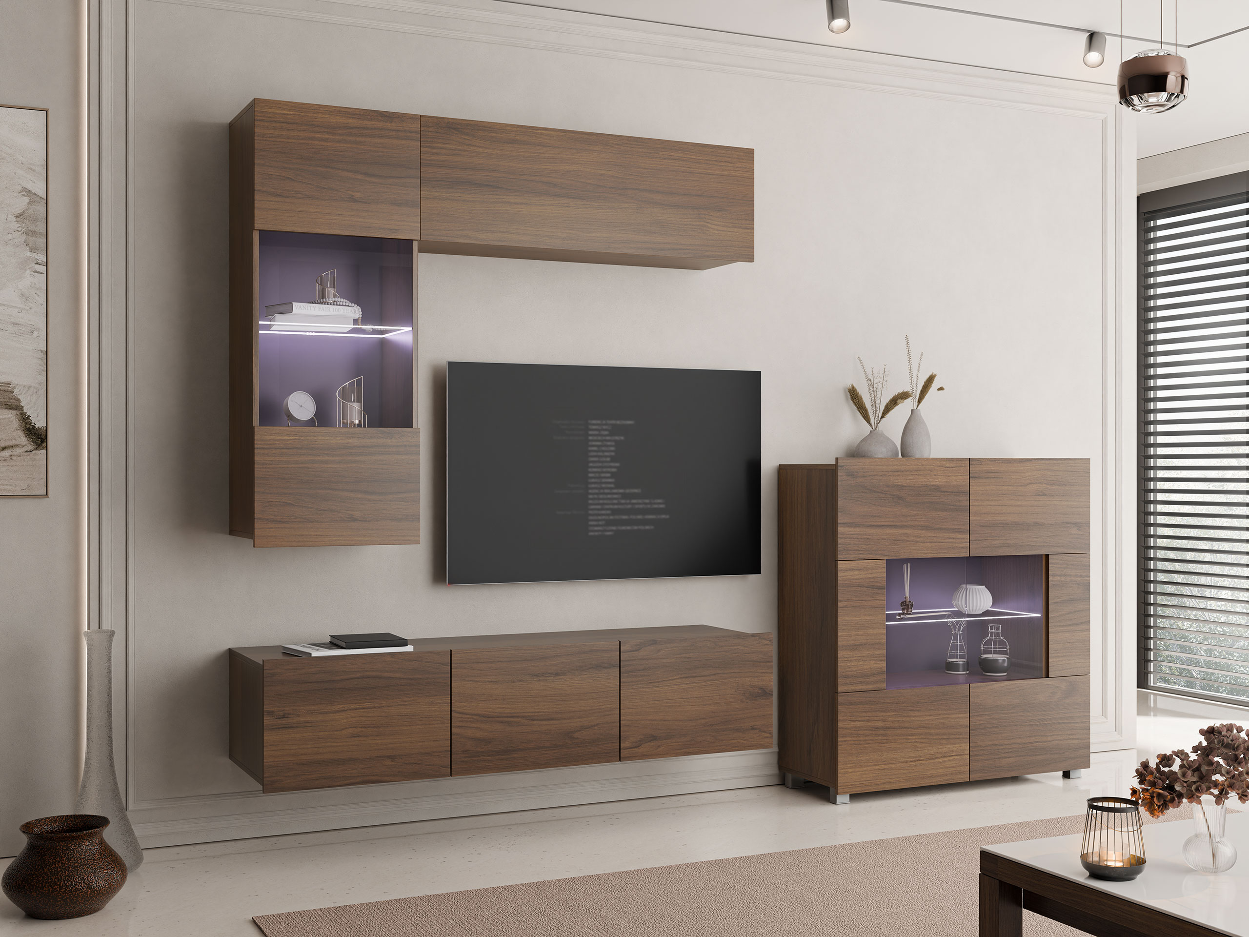 Living room set Remus III (Walnut)