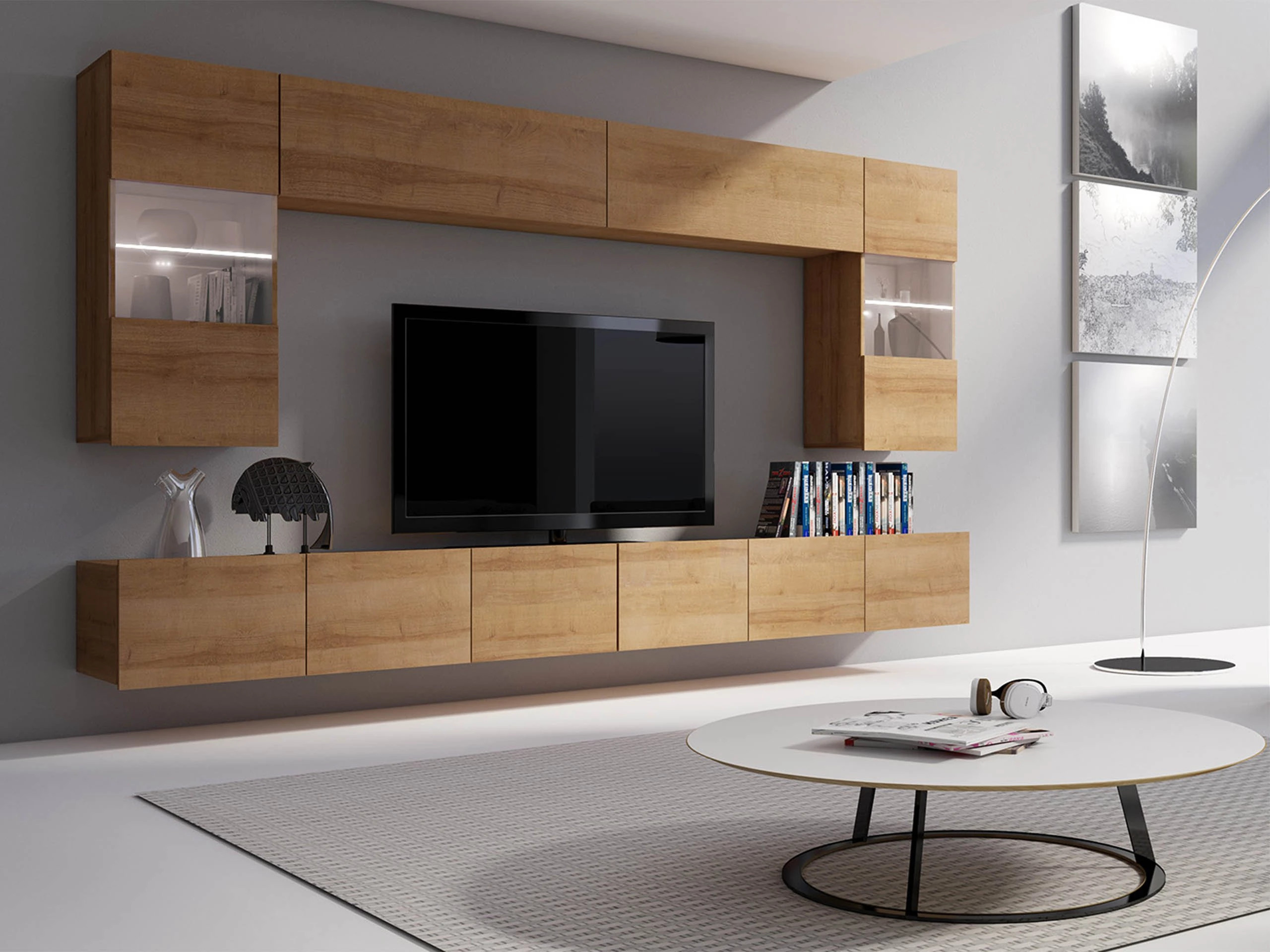 Living room set Remus I (Golden oak)