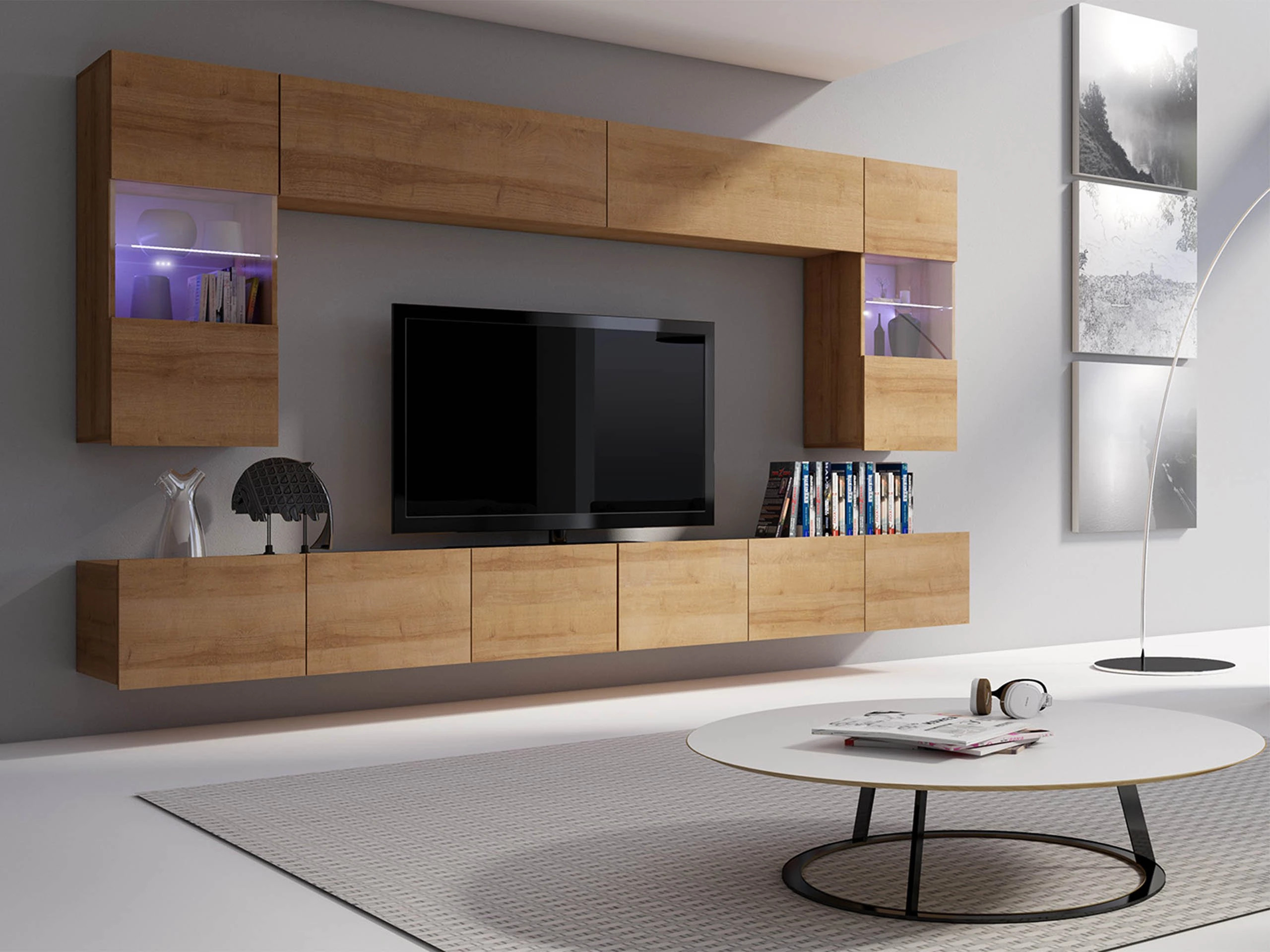 Living room set Remus I (Golden oak)