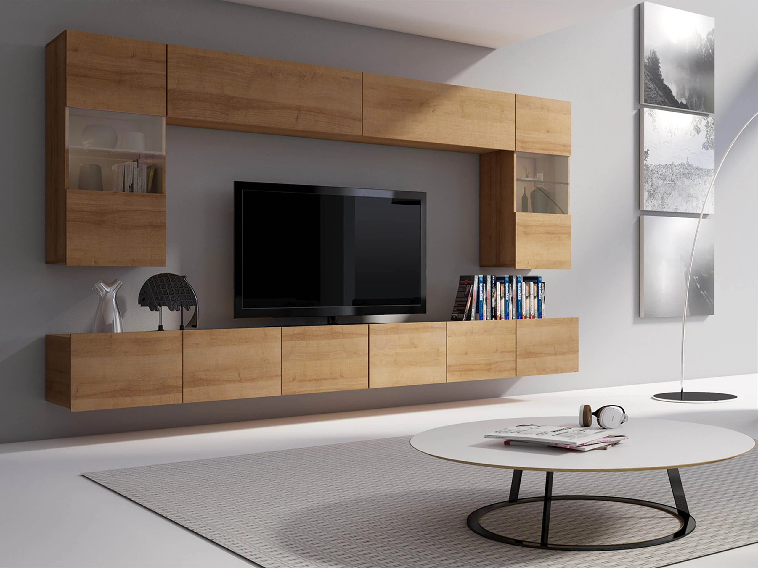 Living room set Remus I (Golden oak)