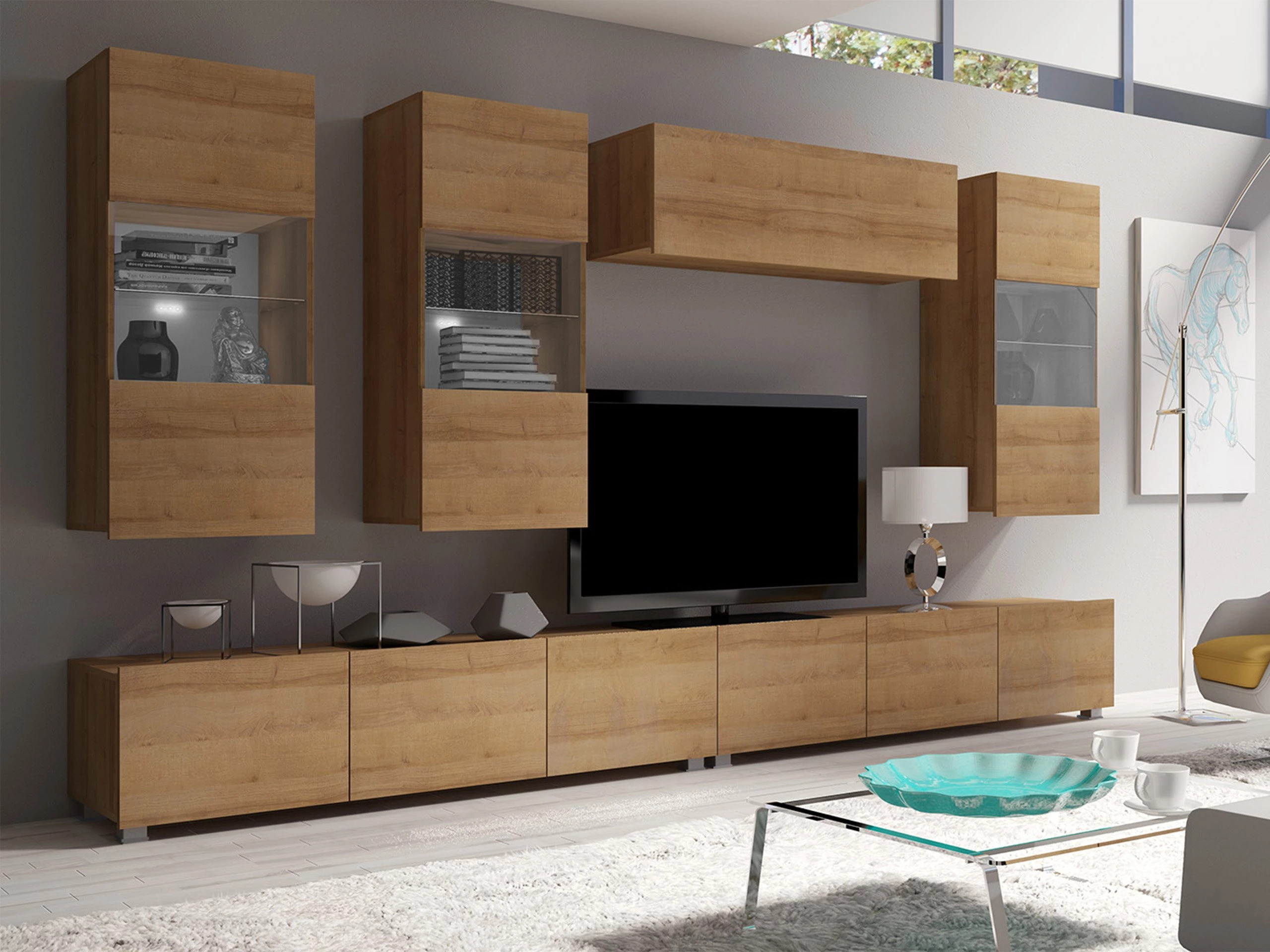 Living room set Remus V (Golden oak)
