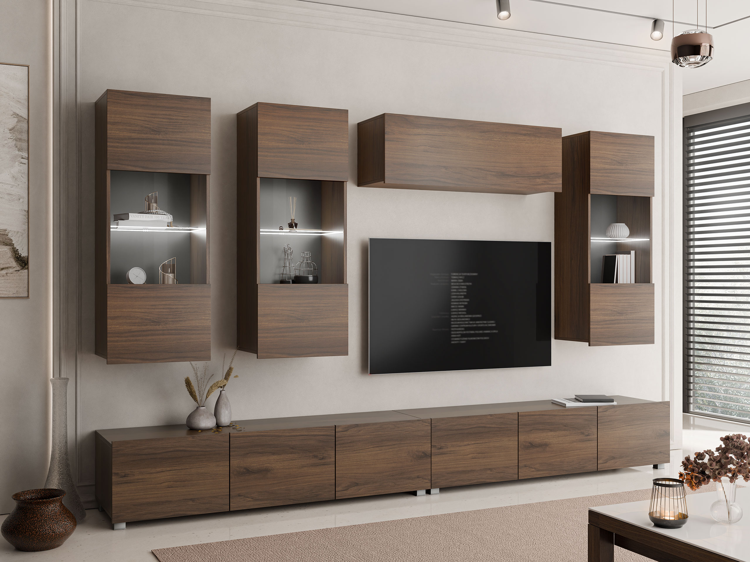 Living room set Remus V (Walnut)