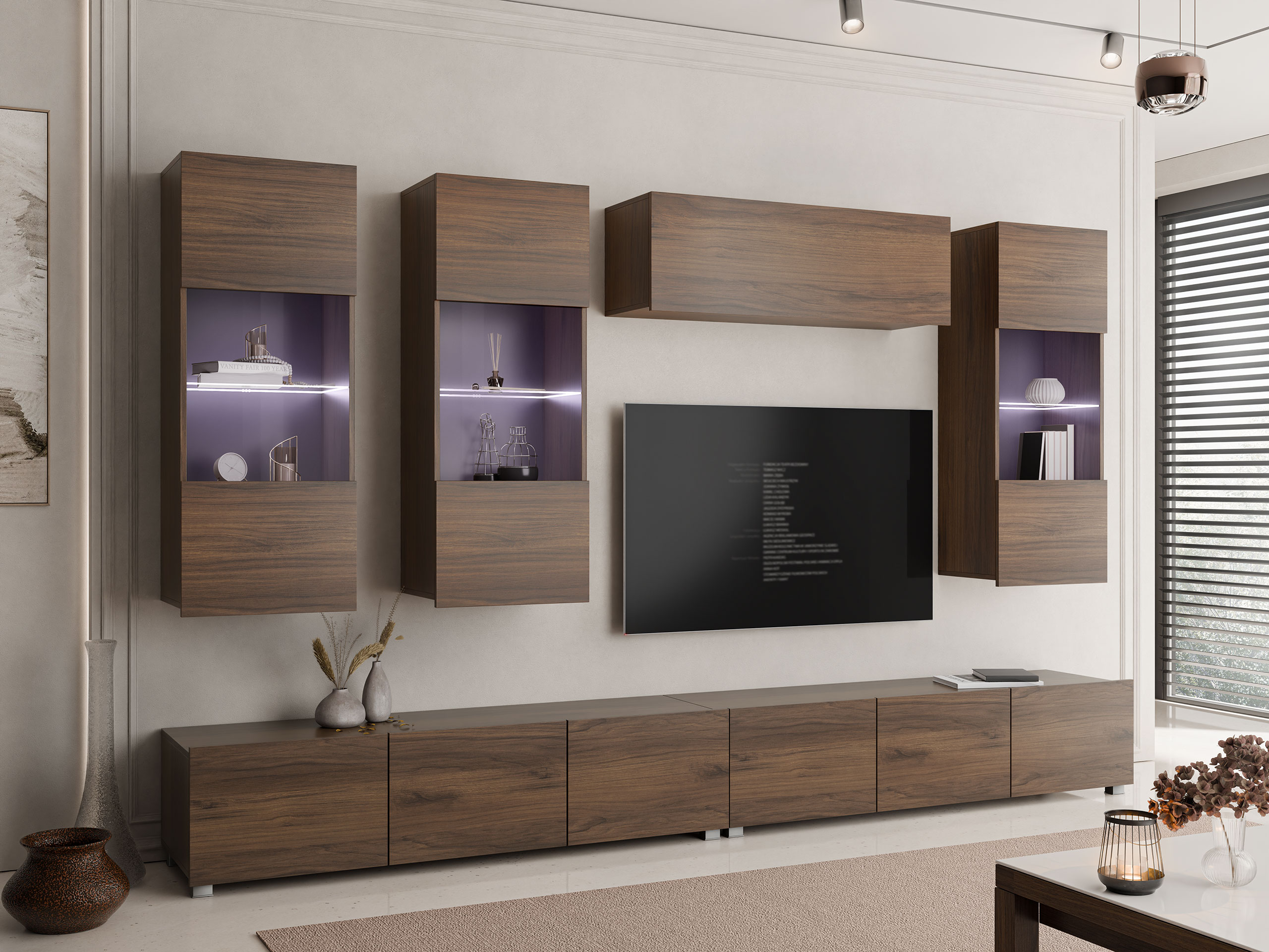 Living room set Remus V (Walnut)