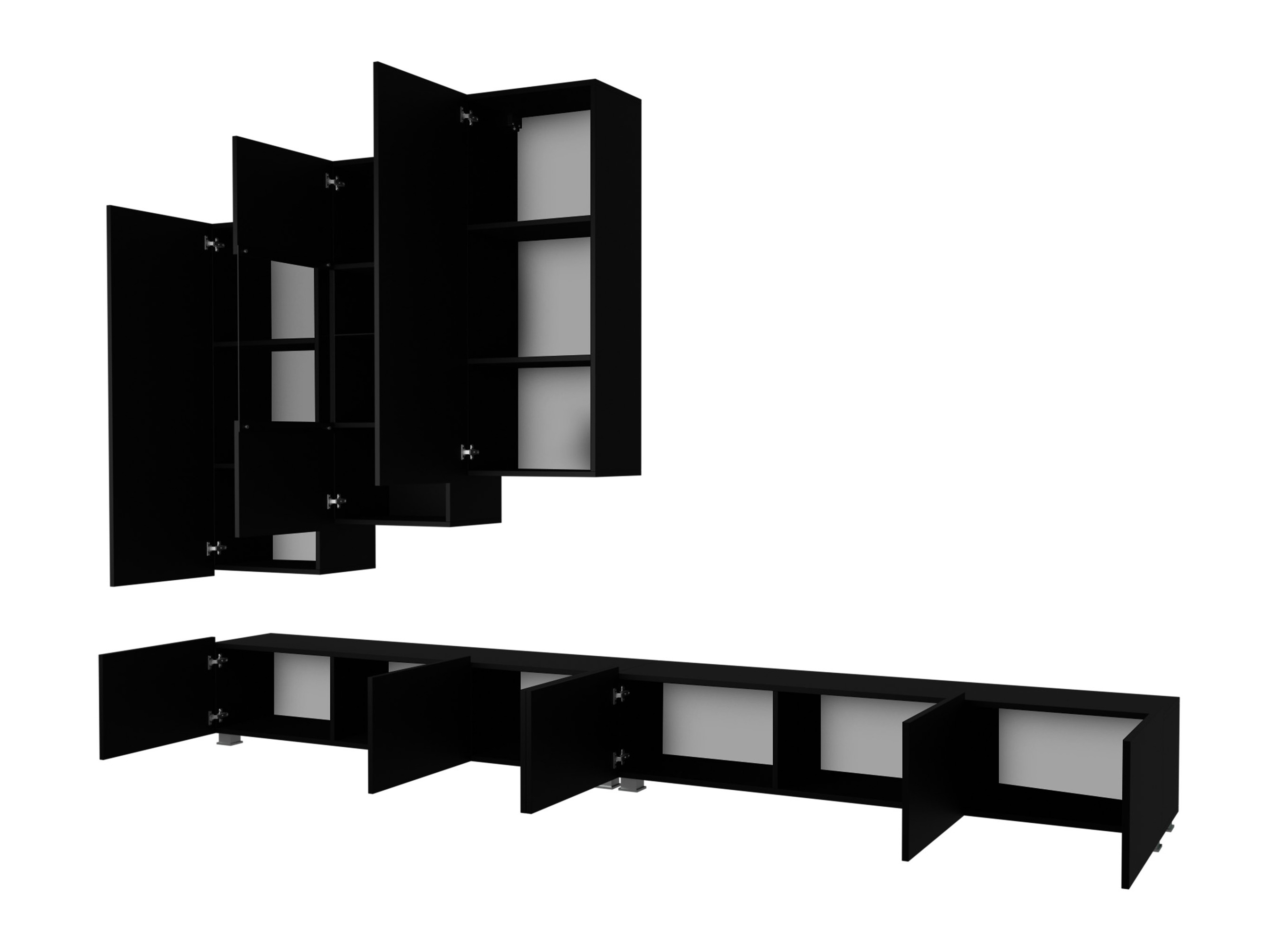 Living room set Remus XVII (Golden oak + White + Glossy white)