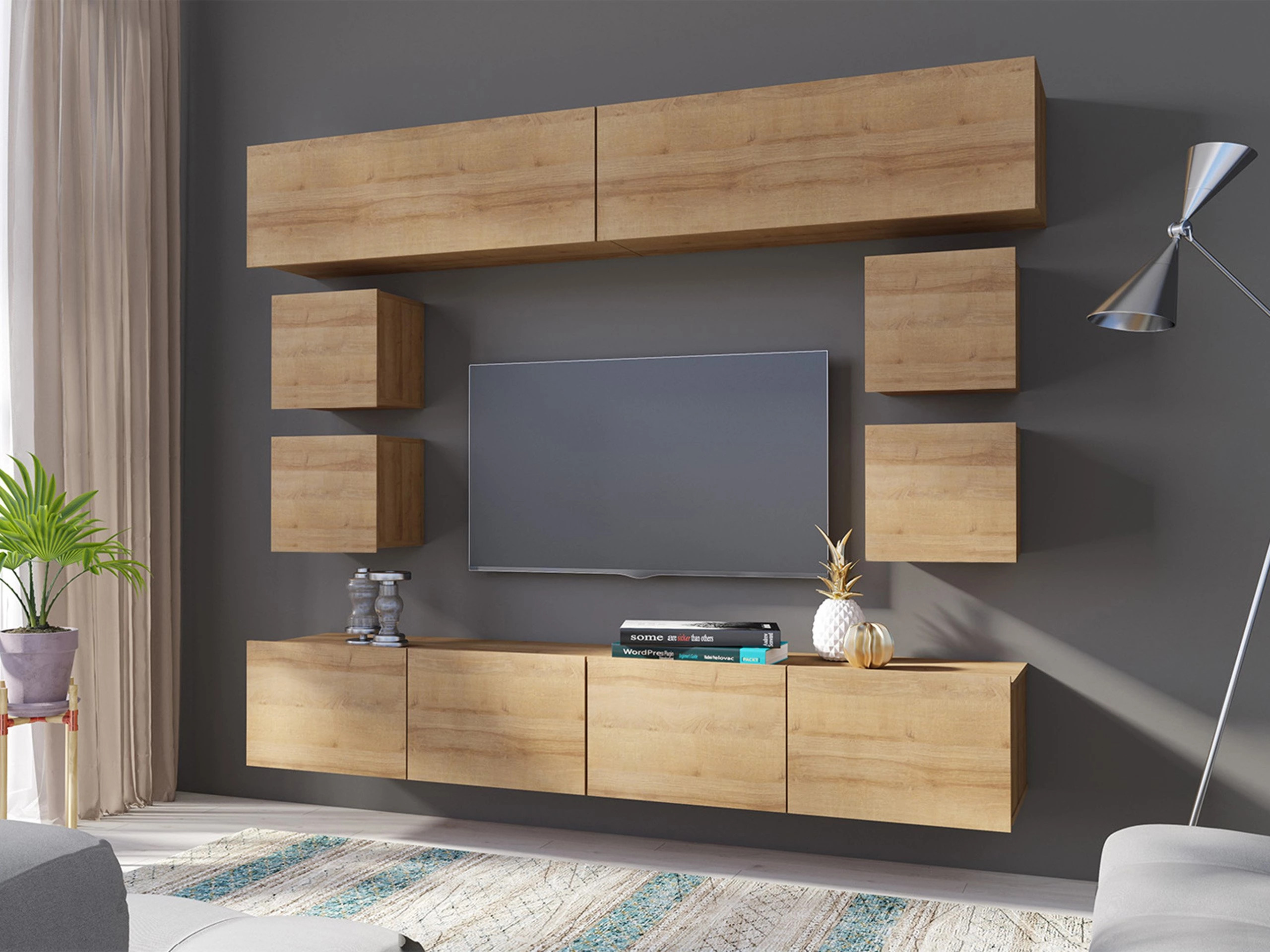Wall cabinet Remus II (Golden oak)