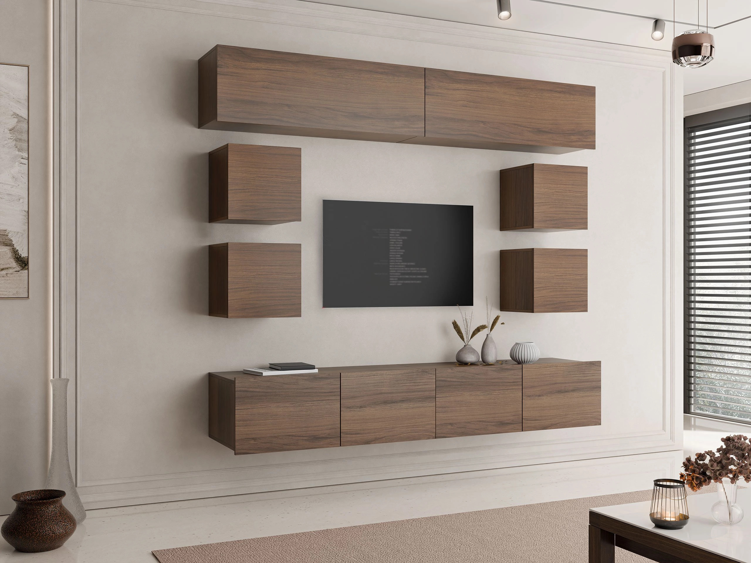 Wall cabinet Remus II (Walnut)