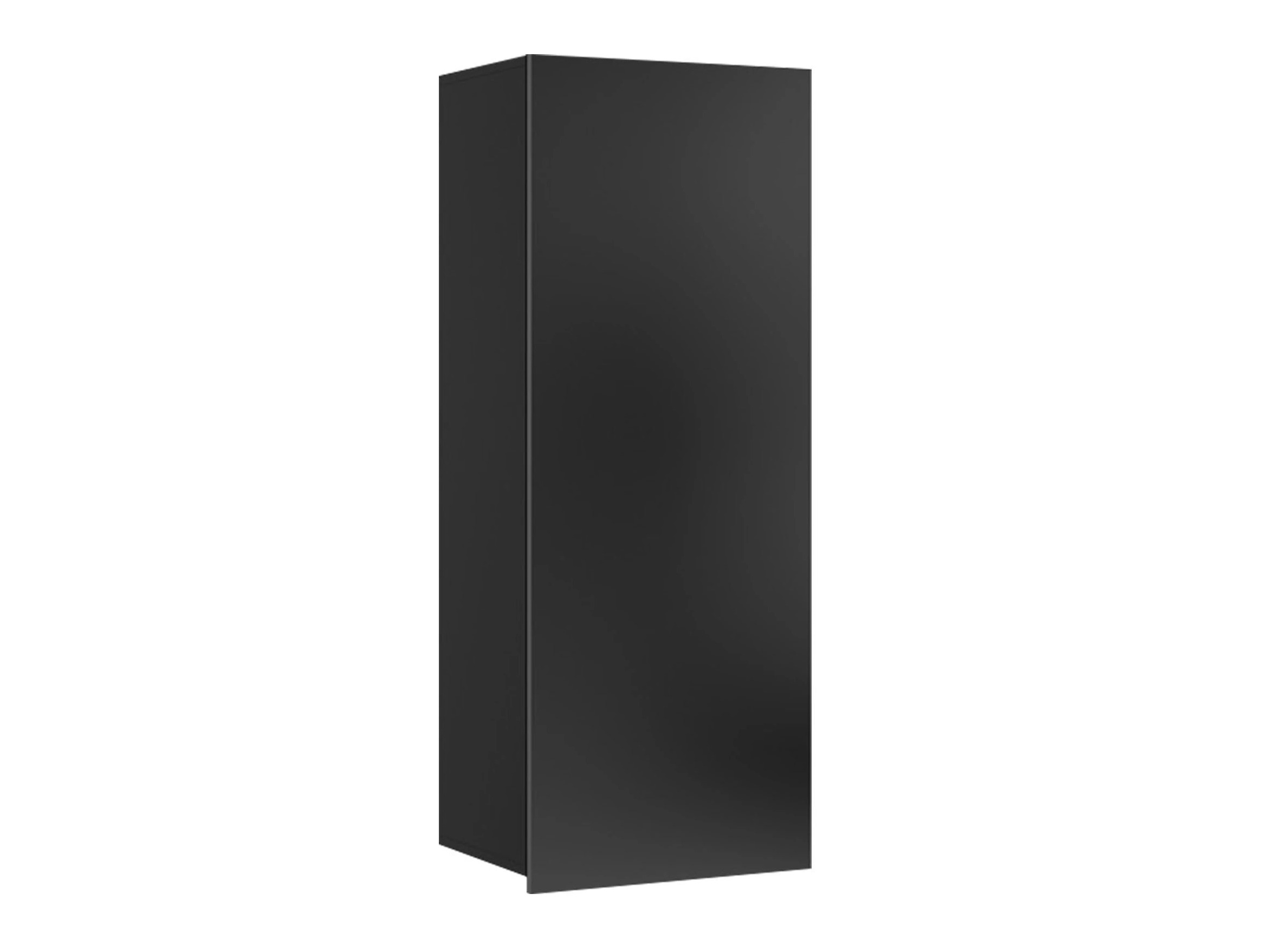 Wall cabinet Remus III (Black + Glossy black)