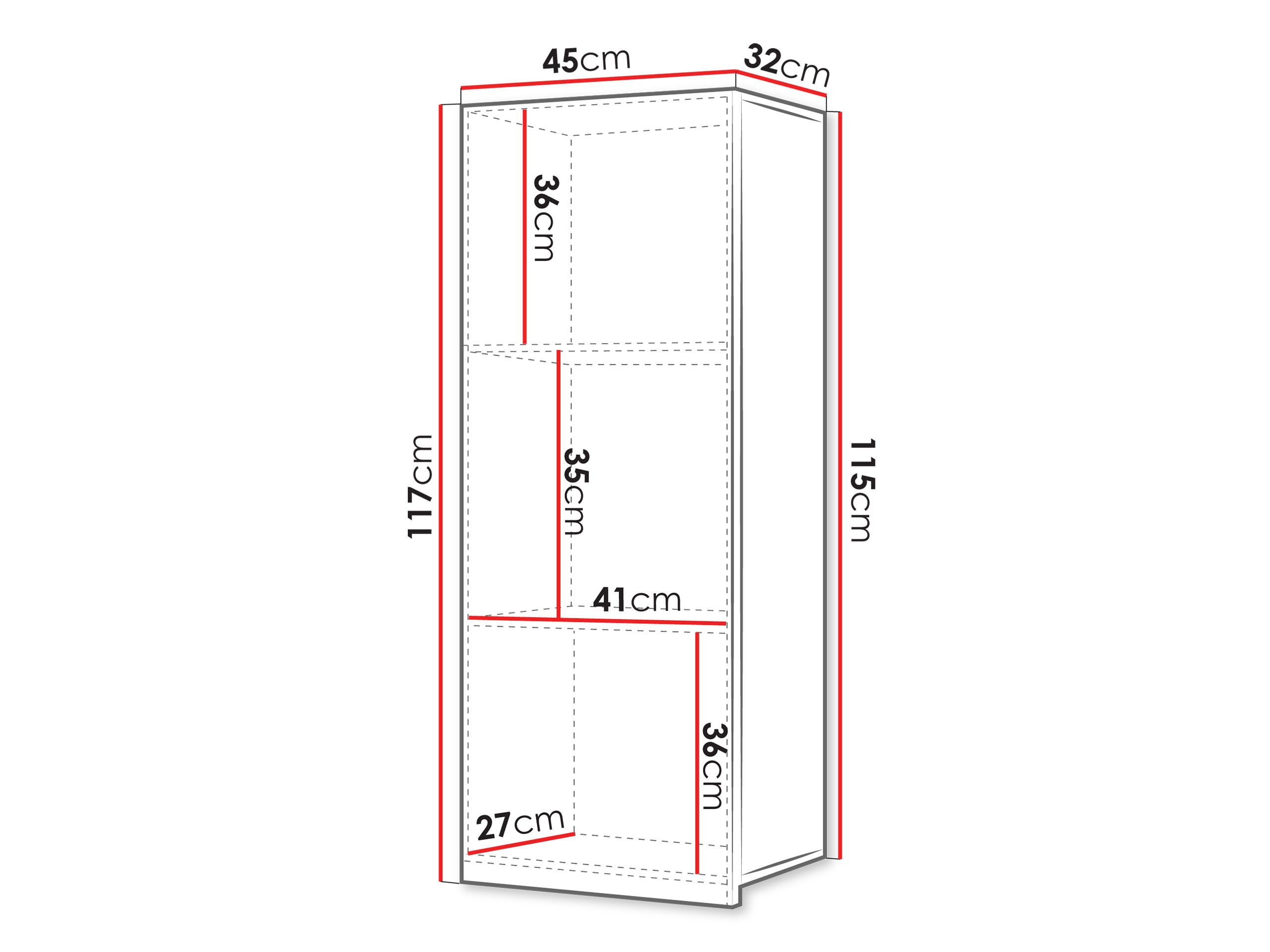 Wall cabinet Remus III (Cashmere)