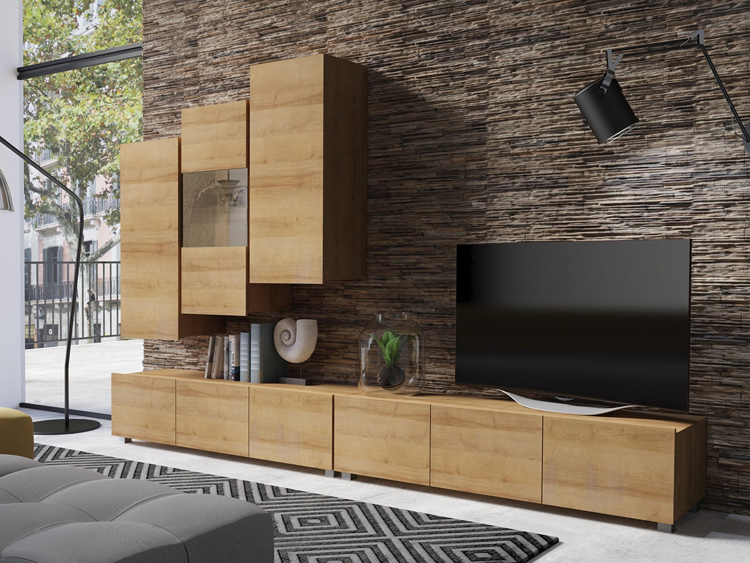 Wall cabinet Remus III (Golden oak)