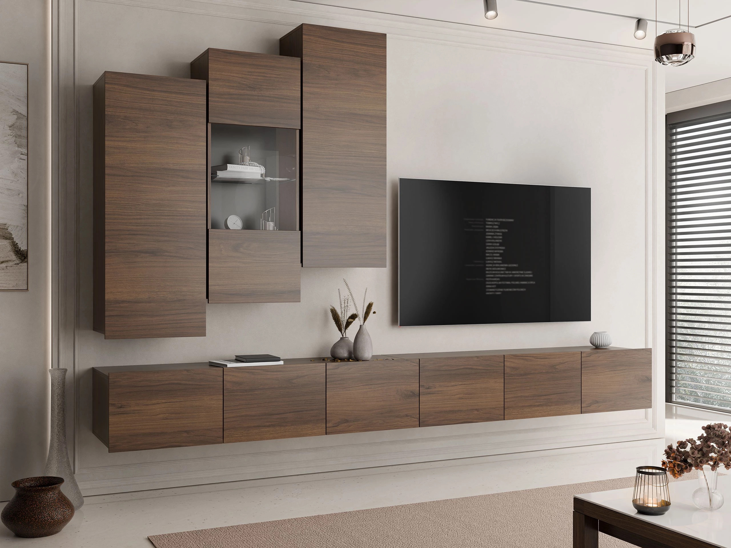 Wall cabinet Remus III (Walnut)