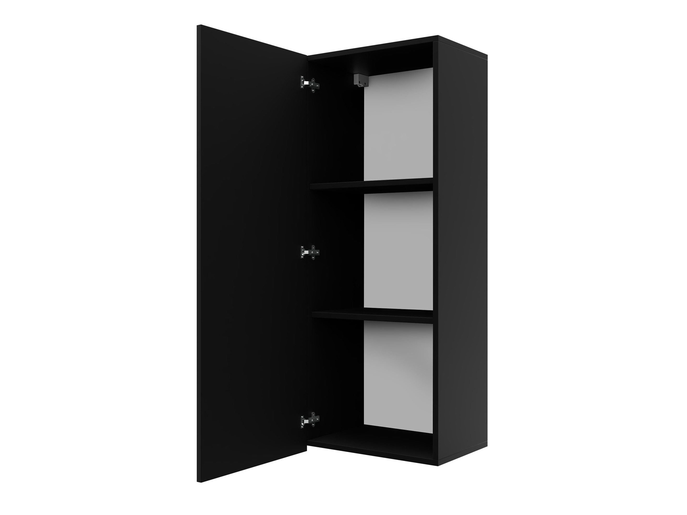 Wall cabinet Tivdalu 126 (Black + Glossy black)