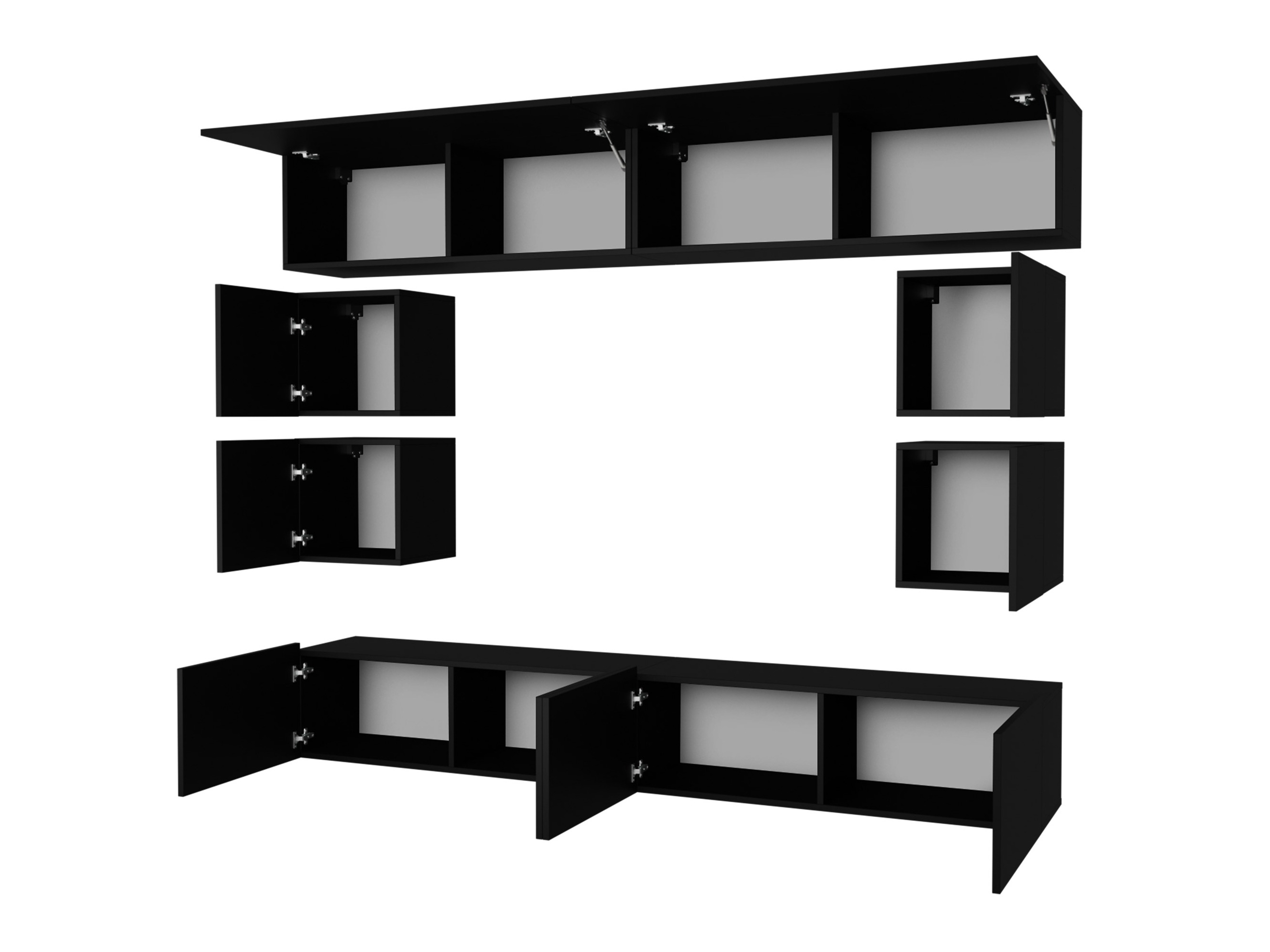Living room set Remus XVI (Golden oak + White + Glossy white)