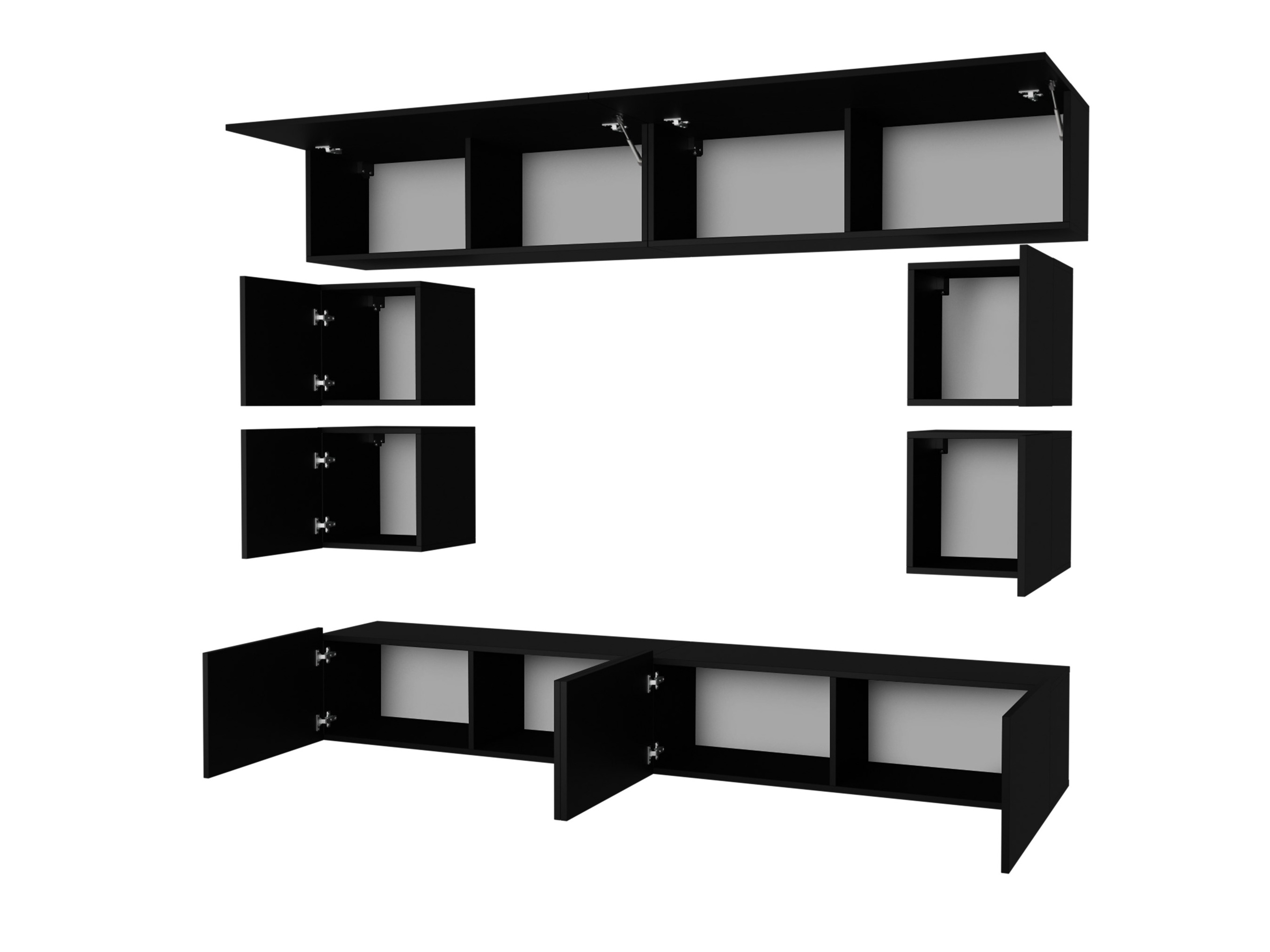 Living room set Remus XVI (White + Glossy white)