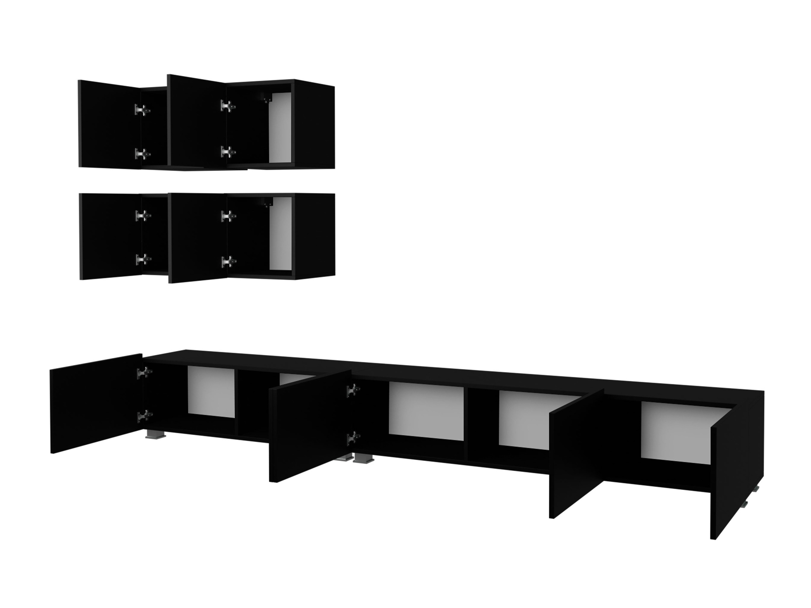 Living room set Remus XVIII (Golden oak + White + Glossy white)