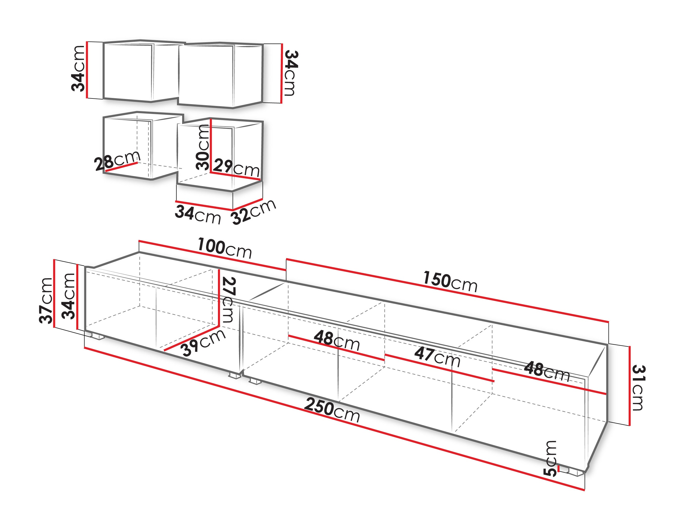 Living room set Remus XVIII (Walnut)