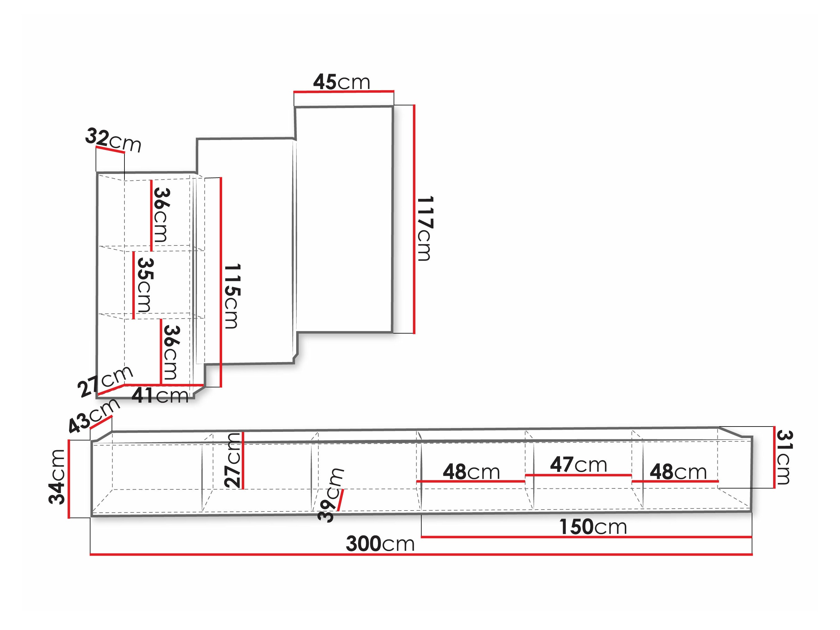 Living room set Remus XX (White)