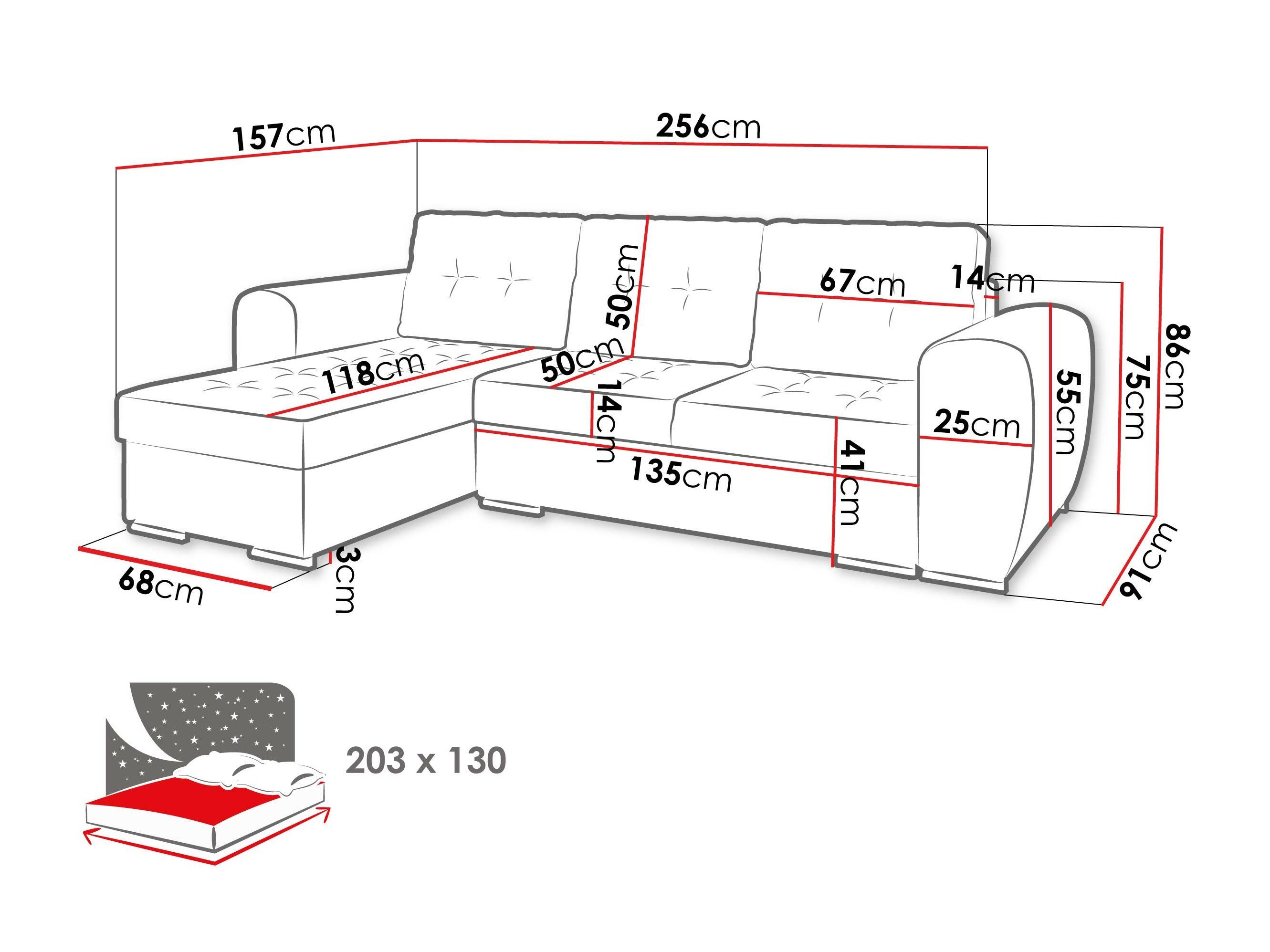 Corner sofa Muncie 109 (Manila 07)