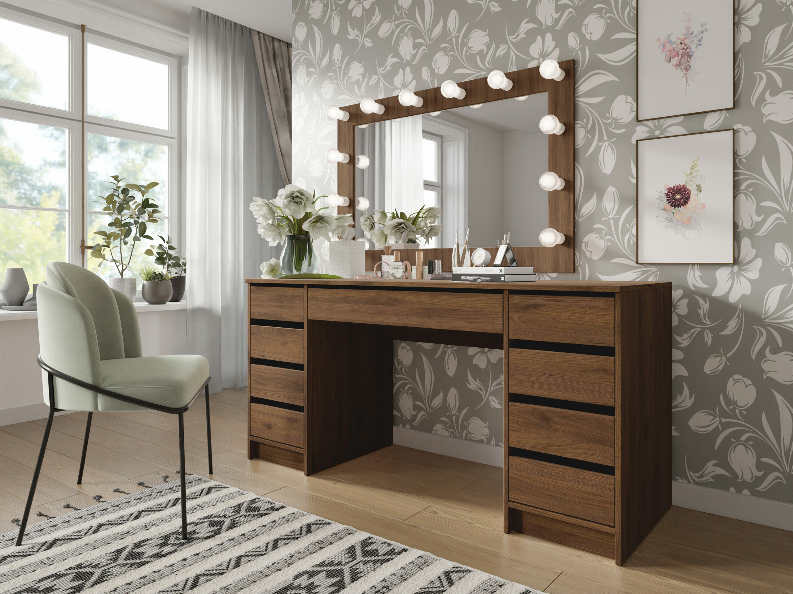 Desk Comfivo Terros II (Walnut)