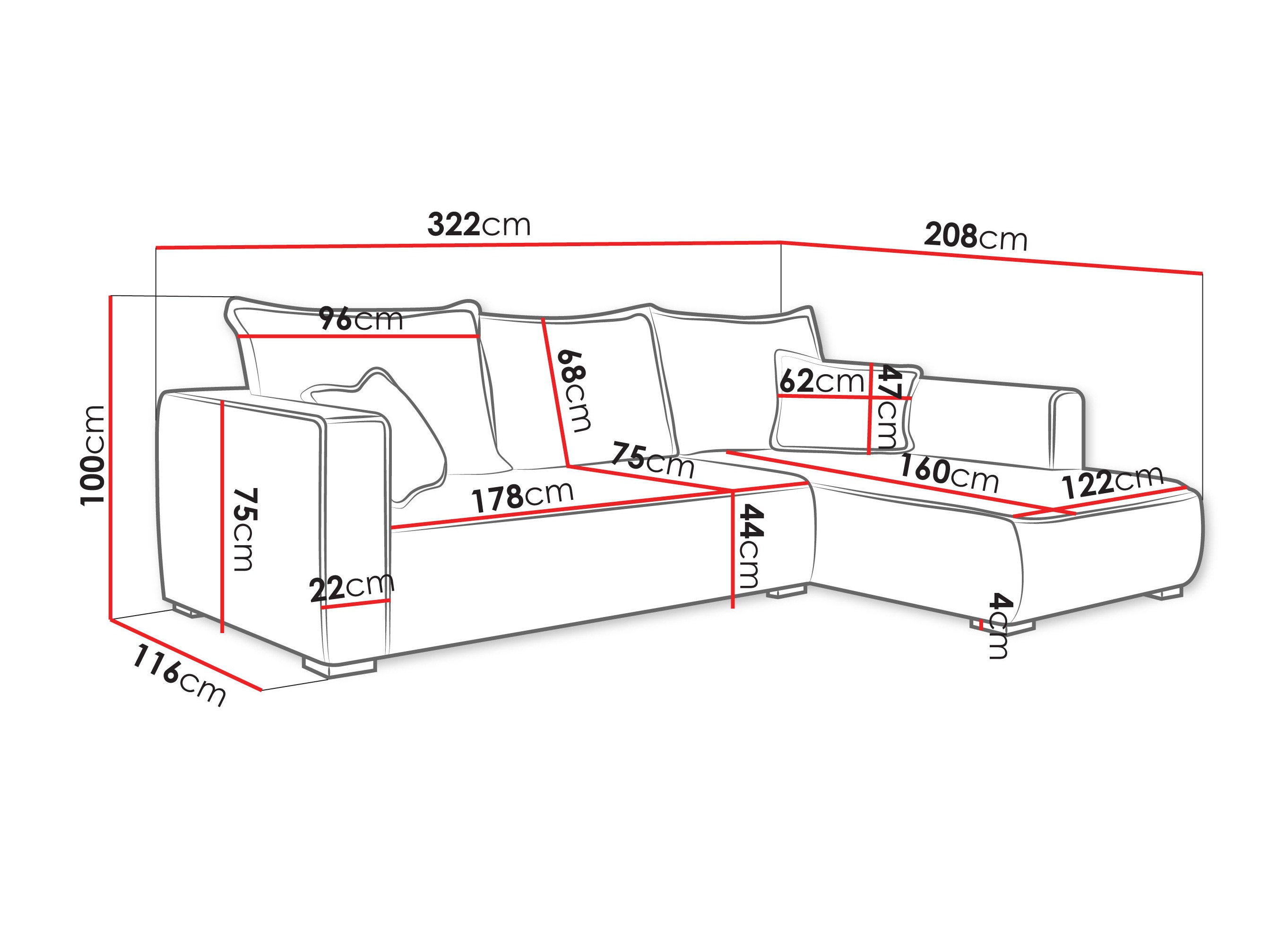 Corner sofa TrendyNest Circas (Tilia 39)
