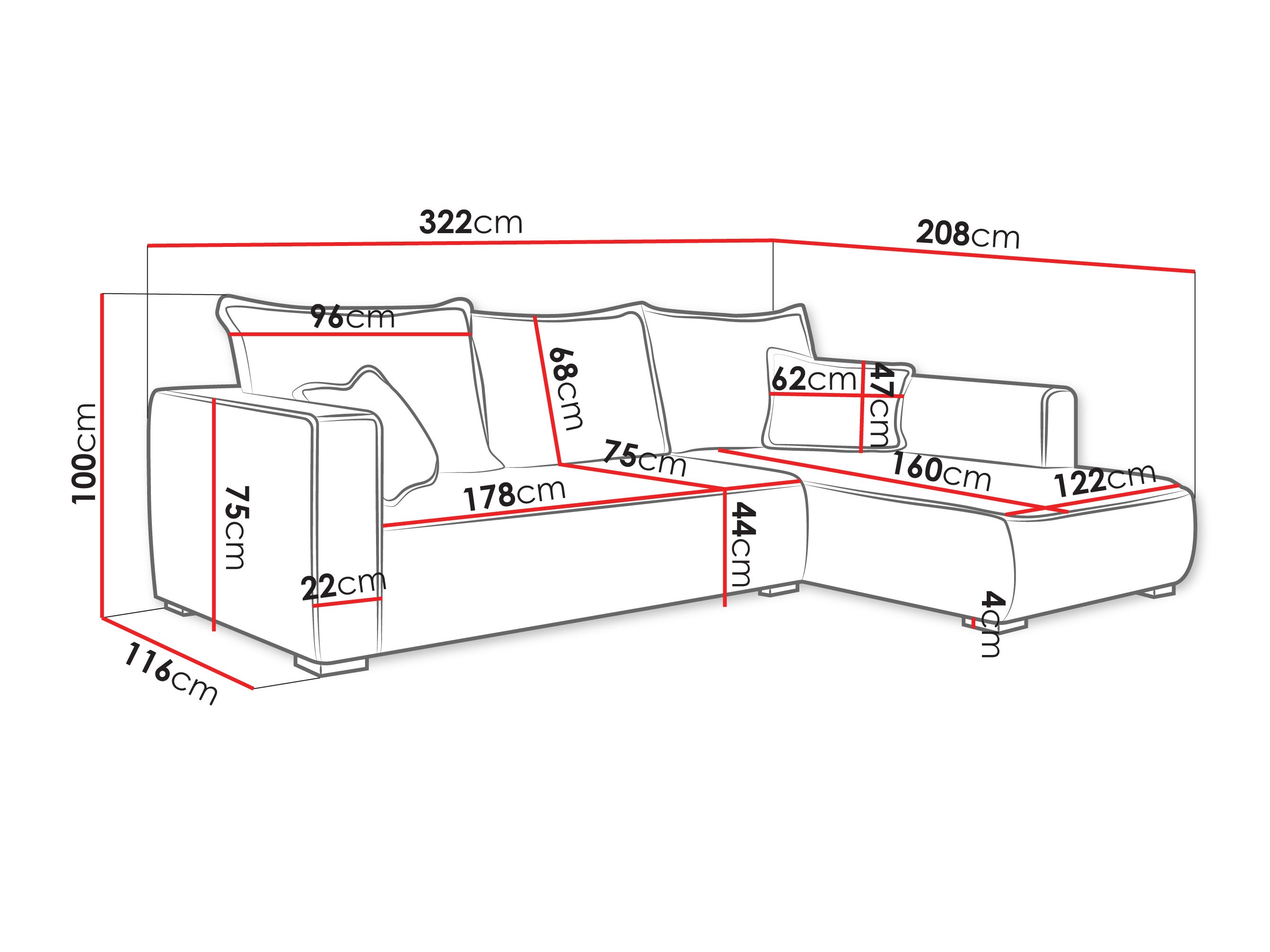 Corner sofa TrendyNest Circas (Tilia 85)