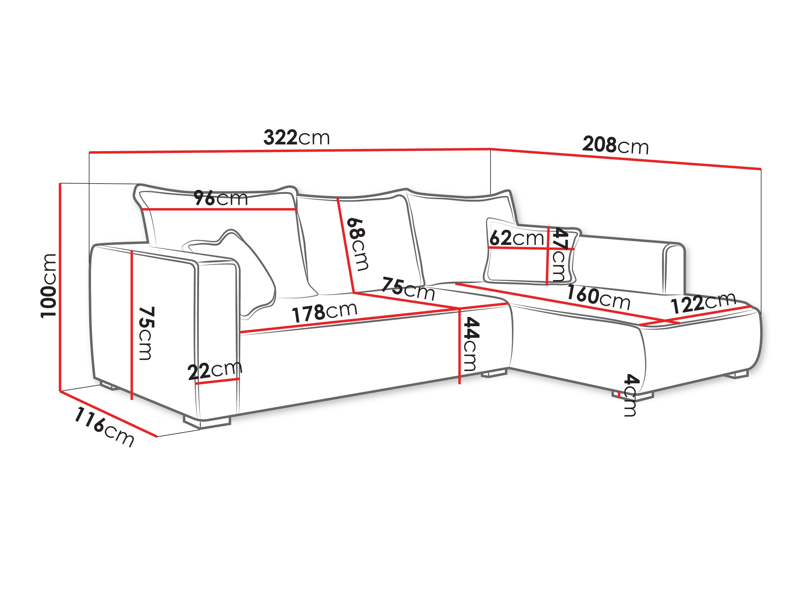 Corner sofa TrendyNest Circas (Tilia 85)