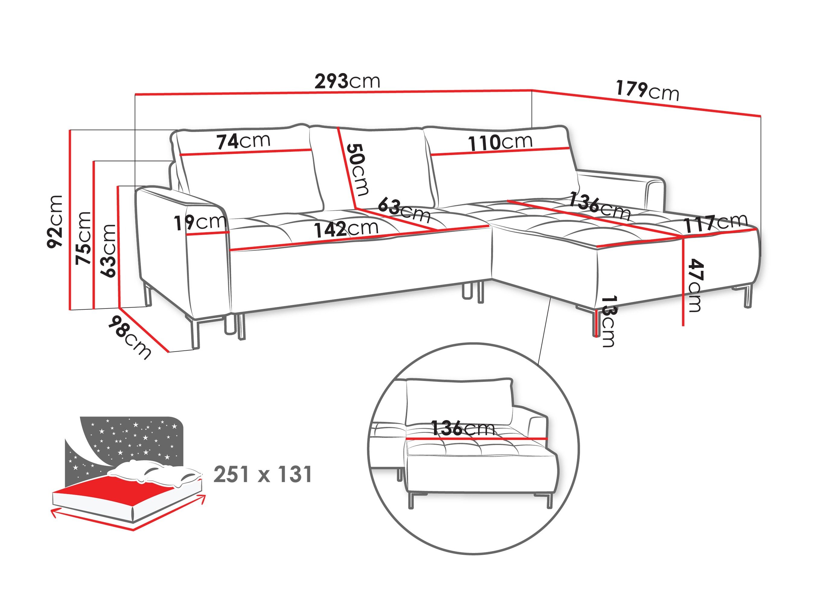 Corner sofa TrendyNest Valetio (Genesis 18)