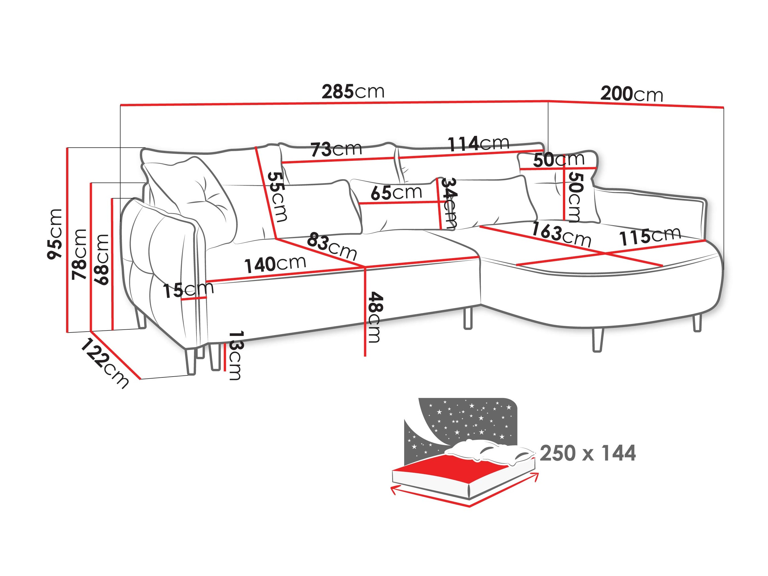 Corner sofa TrendyNest Prunal (Marbella 02)