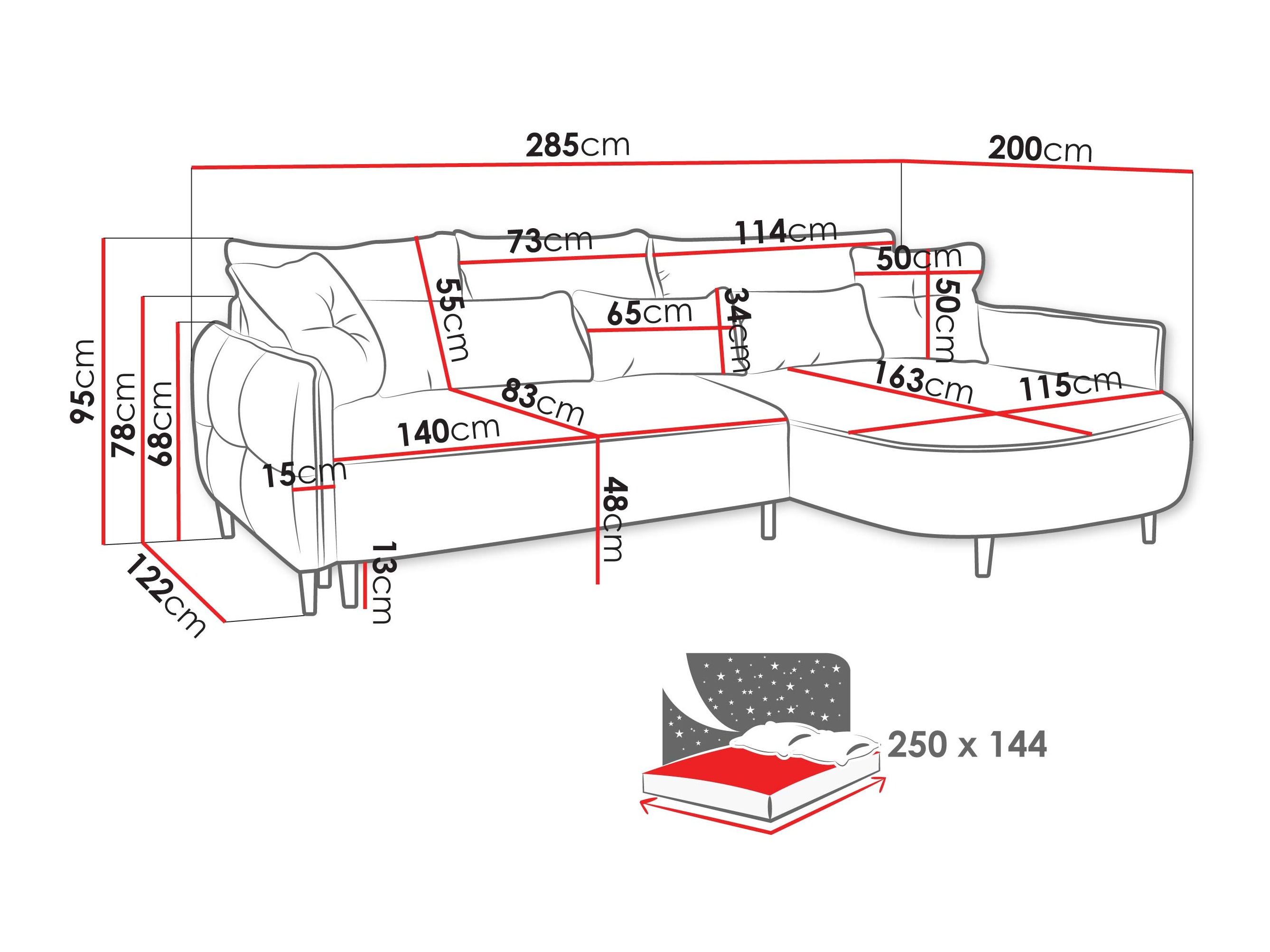 Corner sofa TrendyNest Prunal (Marbella 02)