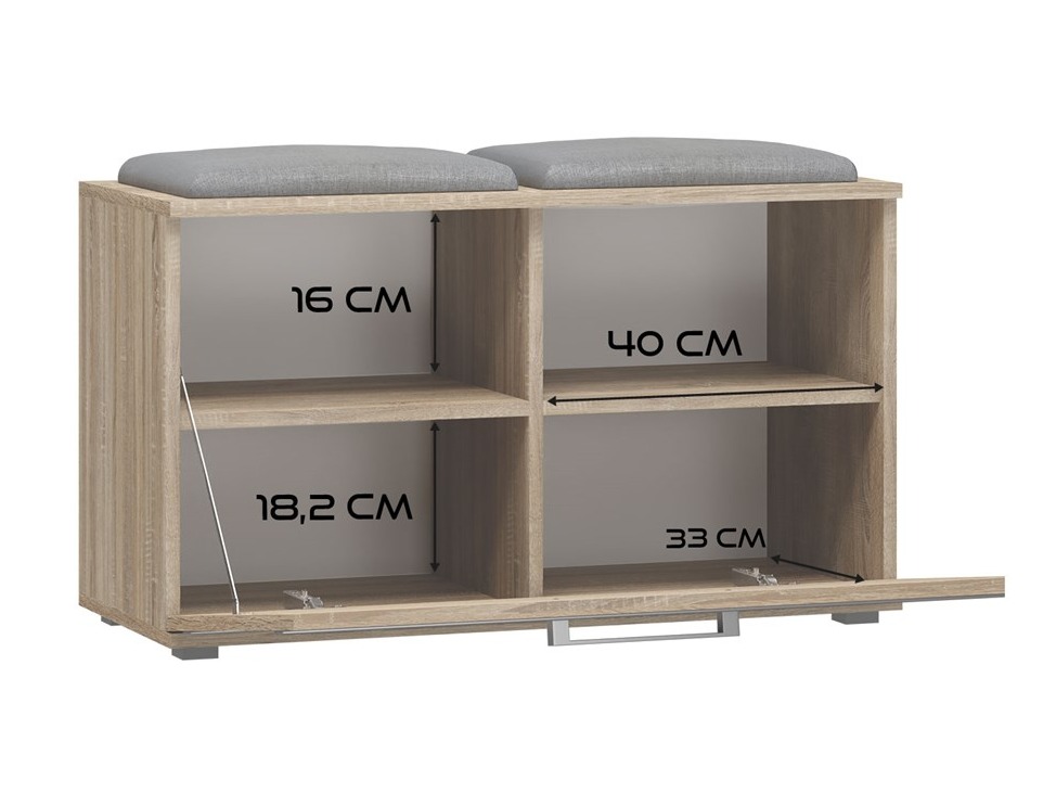 Shoe cabinet Mandeville 179 (Sonoma oak)