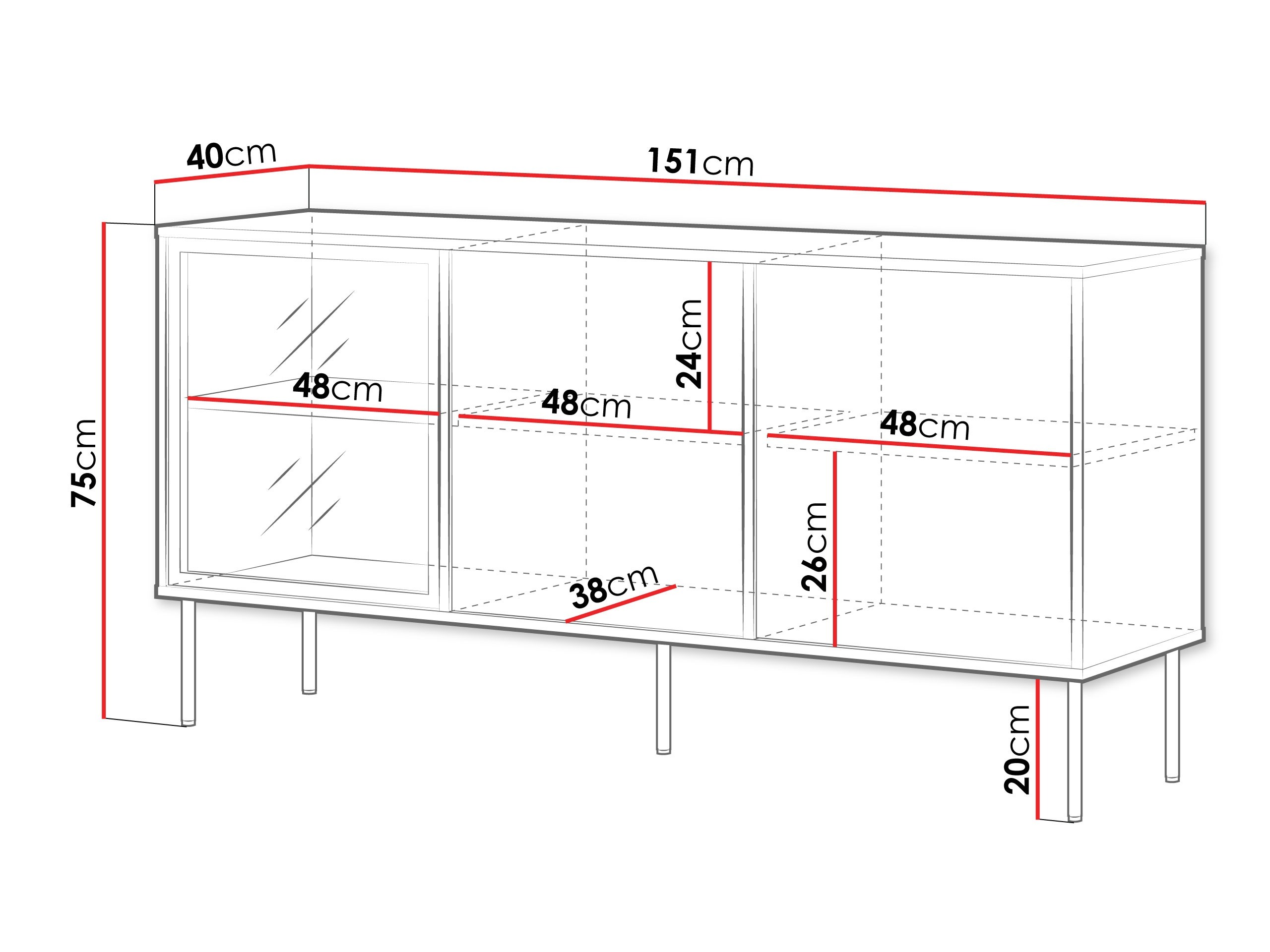 Sideboard Merevai 101 (Oak)